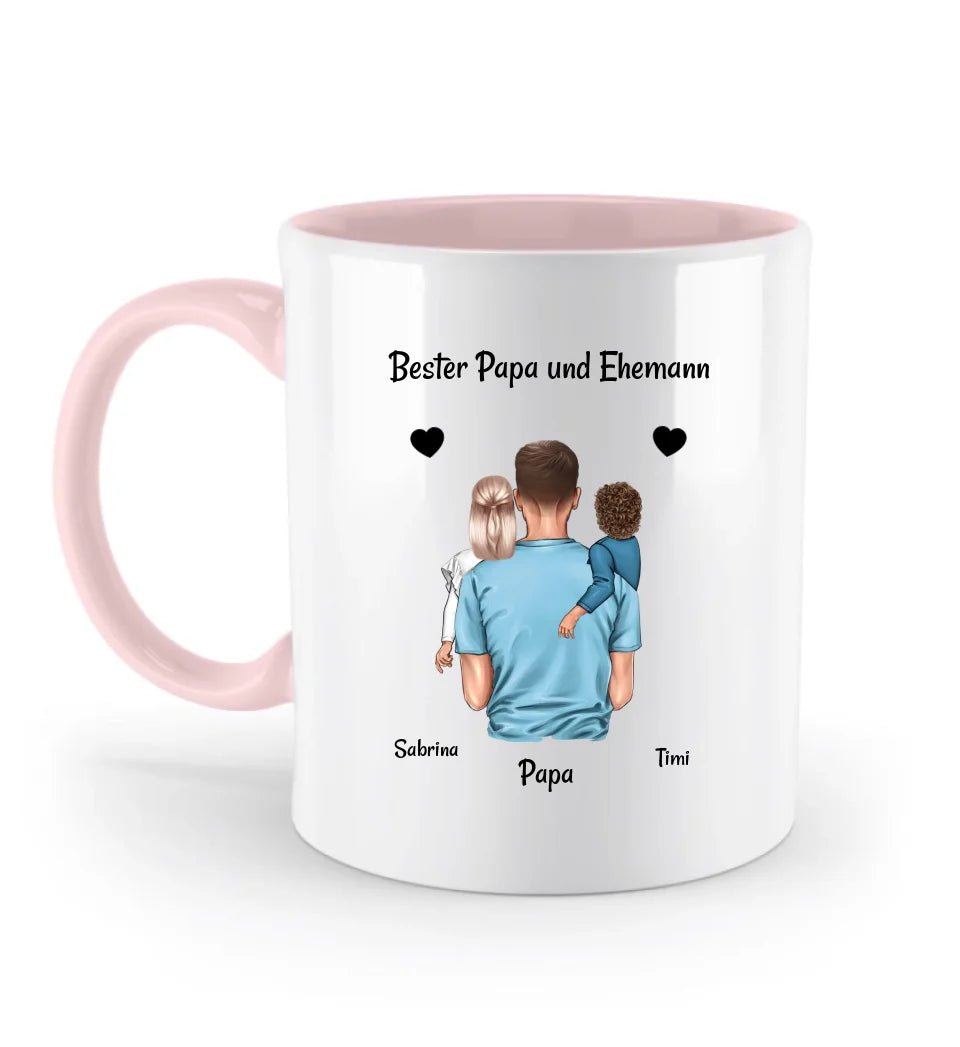 Geschenk Tasse für Papa von Kindern personalisiert - Cantty