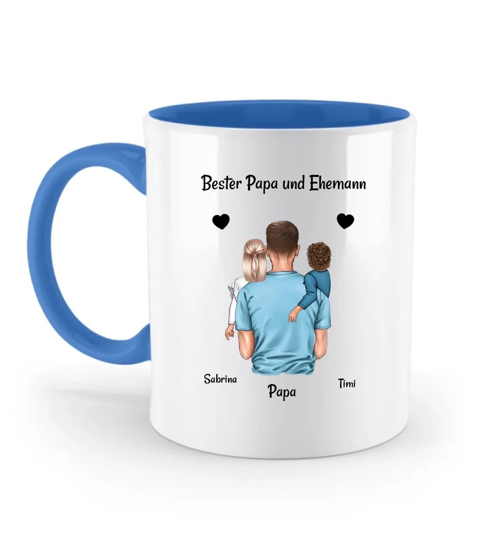 Geschenk Tasse für Papa von Kindern personalisiert - Cantty