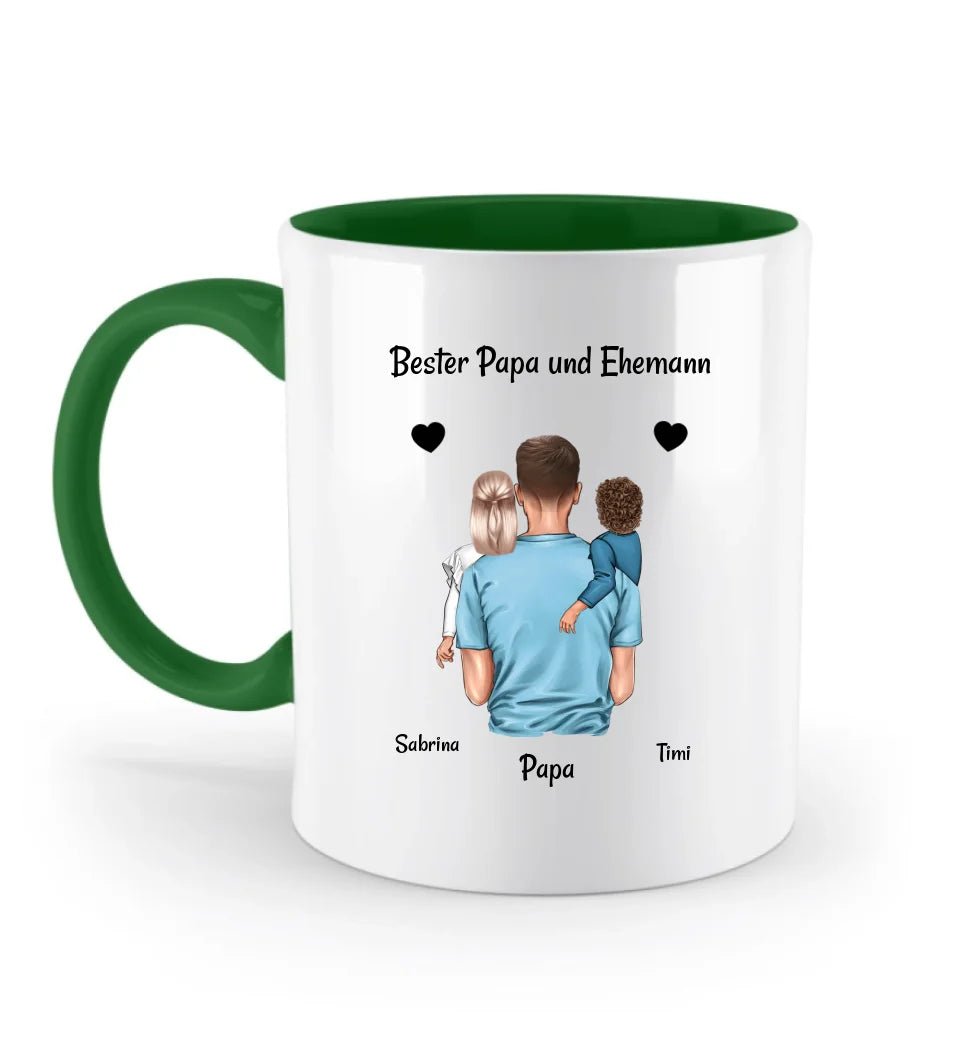 Geschenk Tasse für Papa von Kindern personalisiert - Cantty