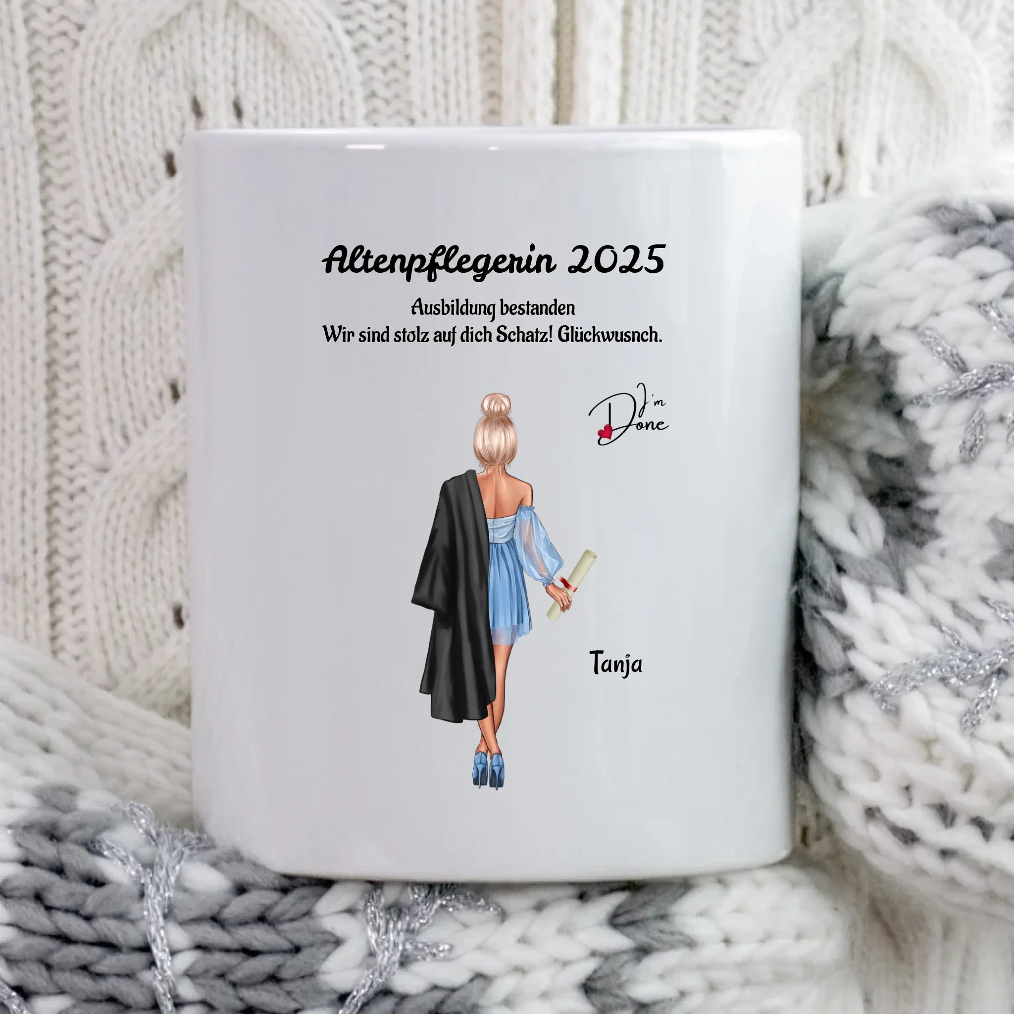 Geschenk Tasse Mädchen Ausbildung bestanden personalisiert - Cantty