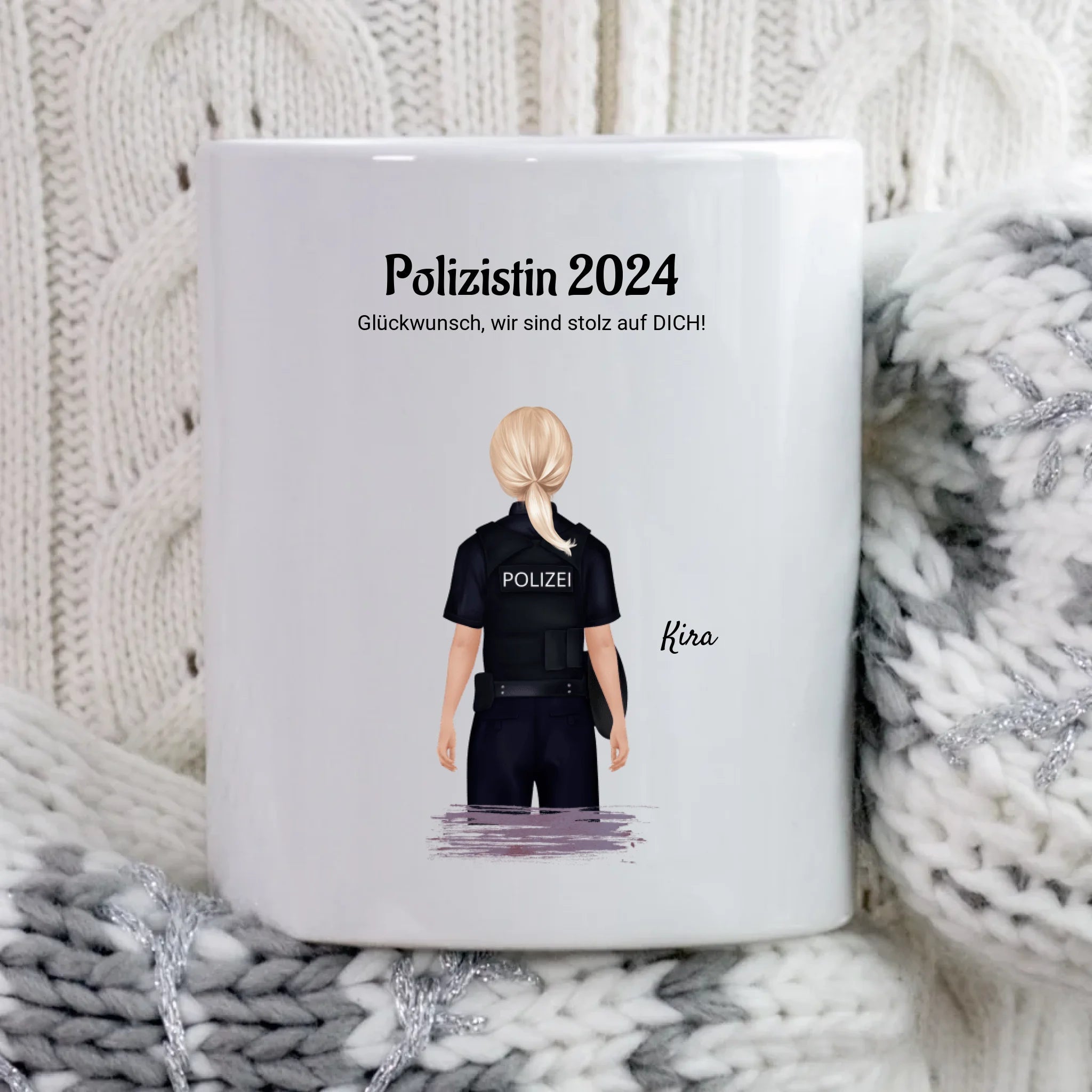 Geschenk Tasse zur bestandenen Prüfung Polizistin - Cantty