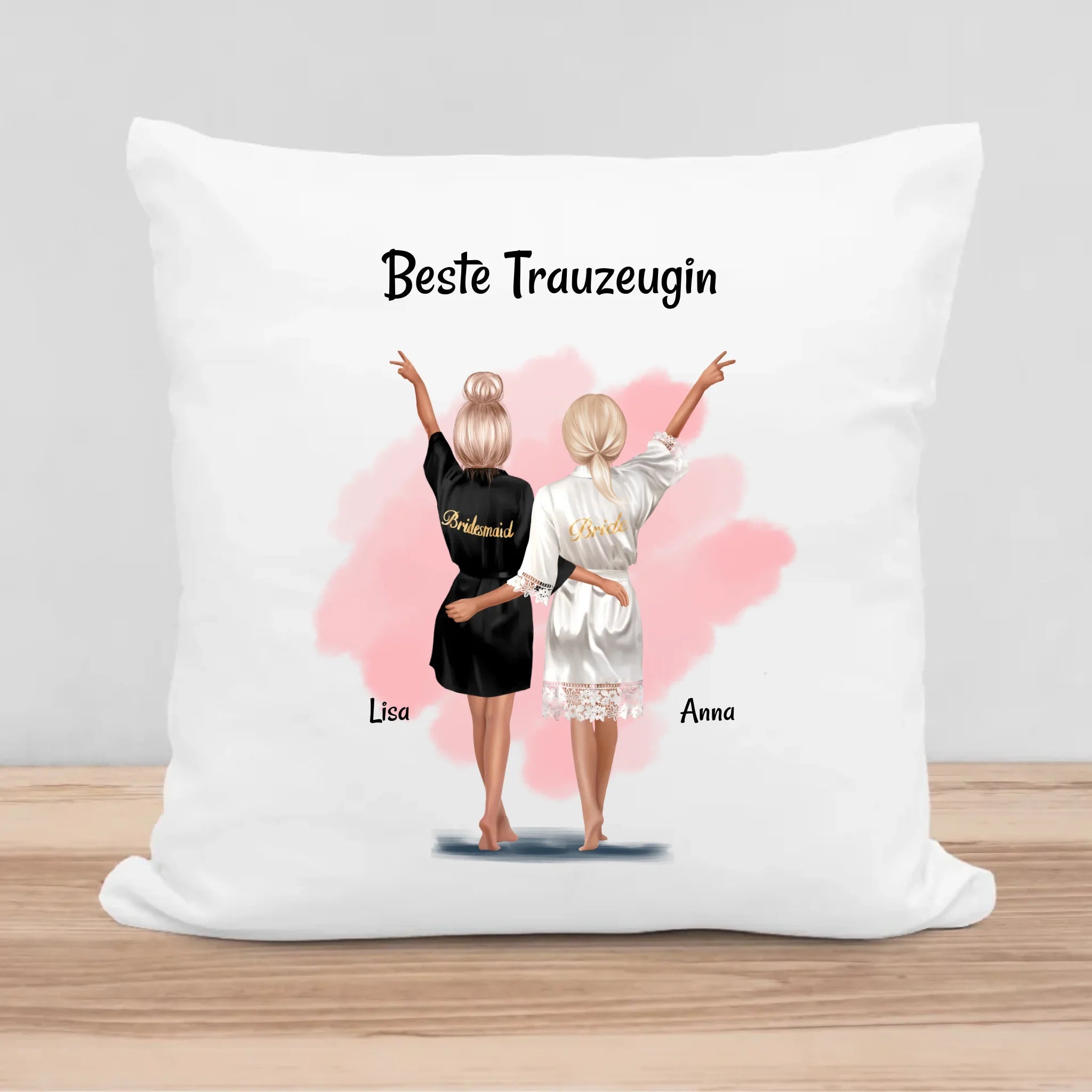 Geschenk Trauzeugin Danke Kissen personalisiert von Braut - Cantty