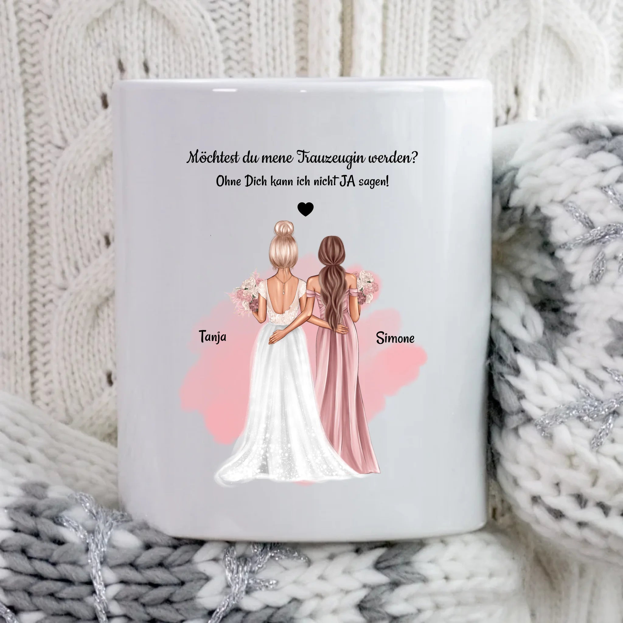 Geschenk Trauzeugin Fragen Tasse personalisiert - Cantty