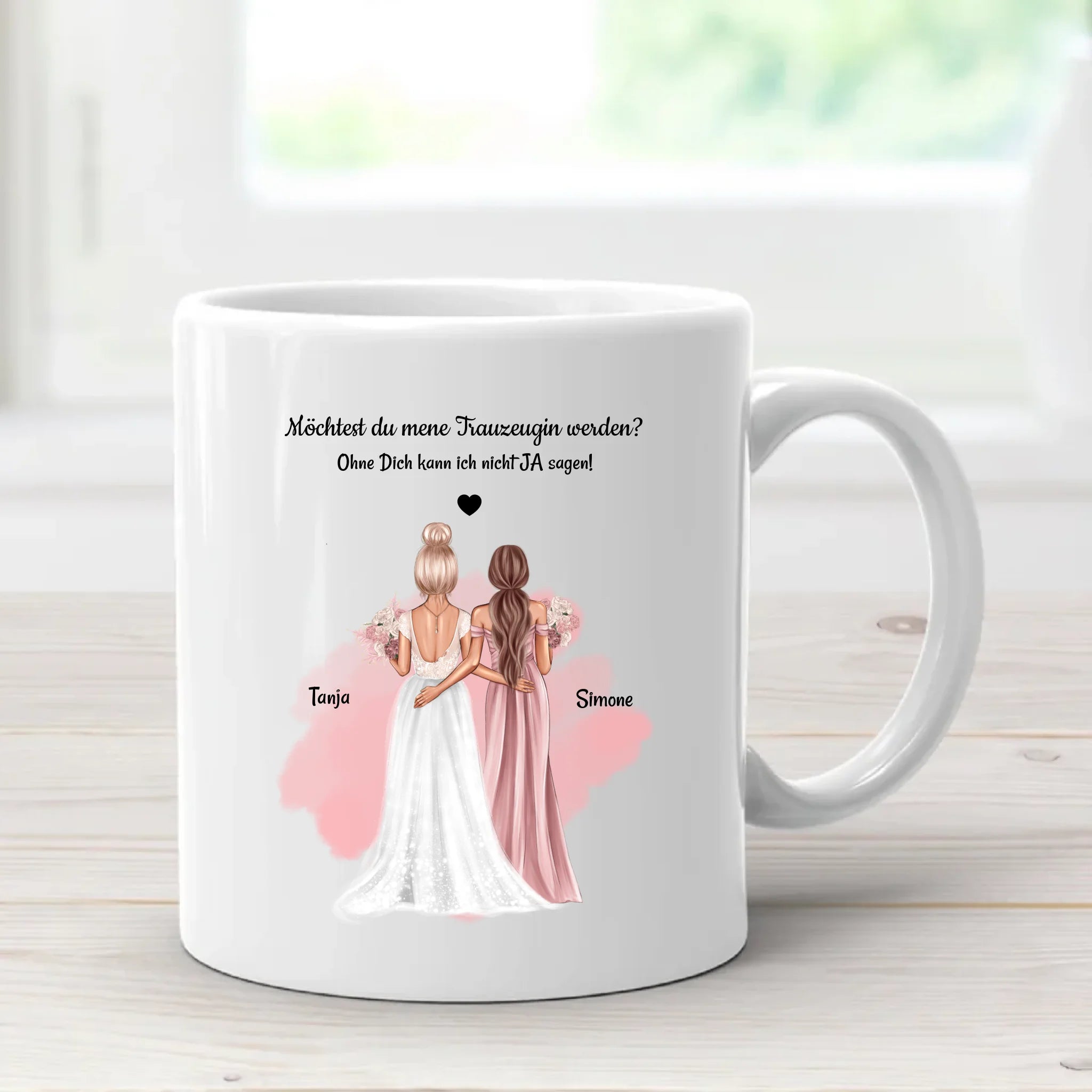 Geschenk Trauzeugin Fragen Tasse personalisiert - Cantty