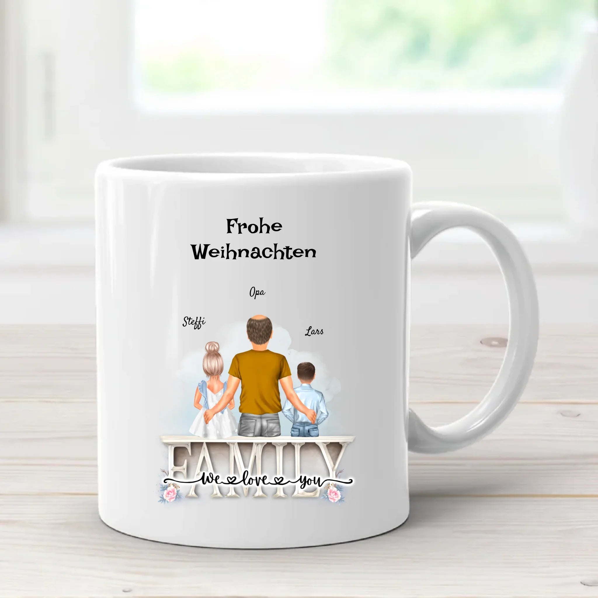 Geschenk Weihnachten Opa und Enkelkinder Tasse - Cantty