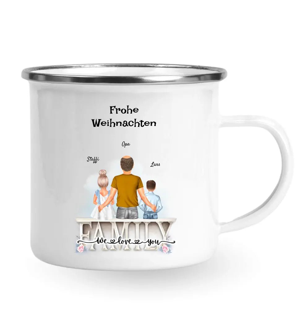 Geschenk Weihnachten Opa und Enkelkinder Tasse - Cantty