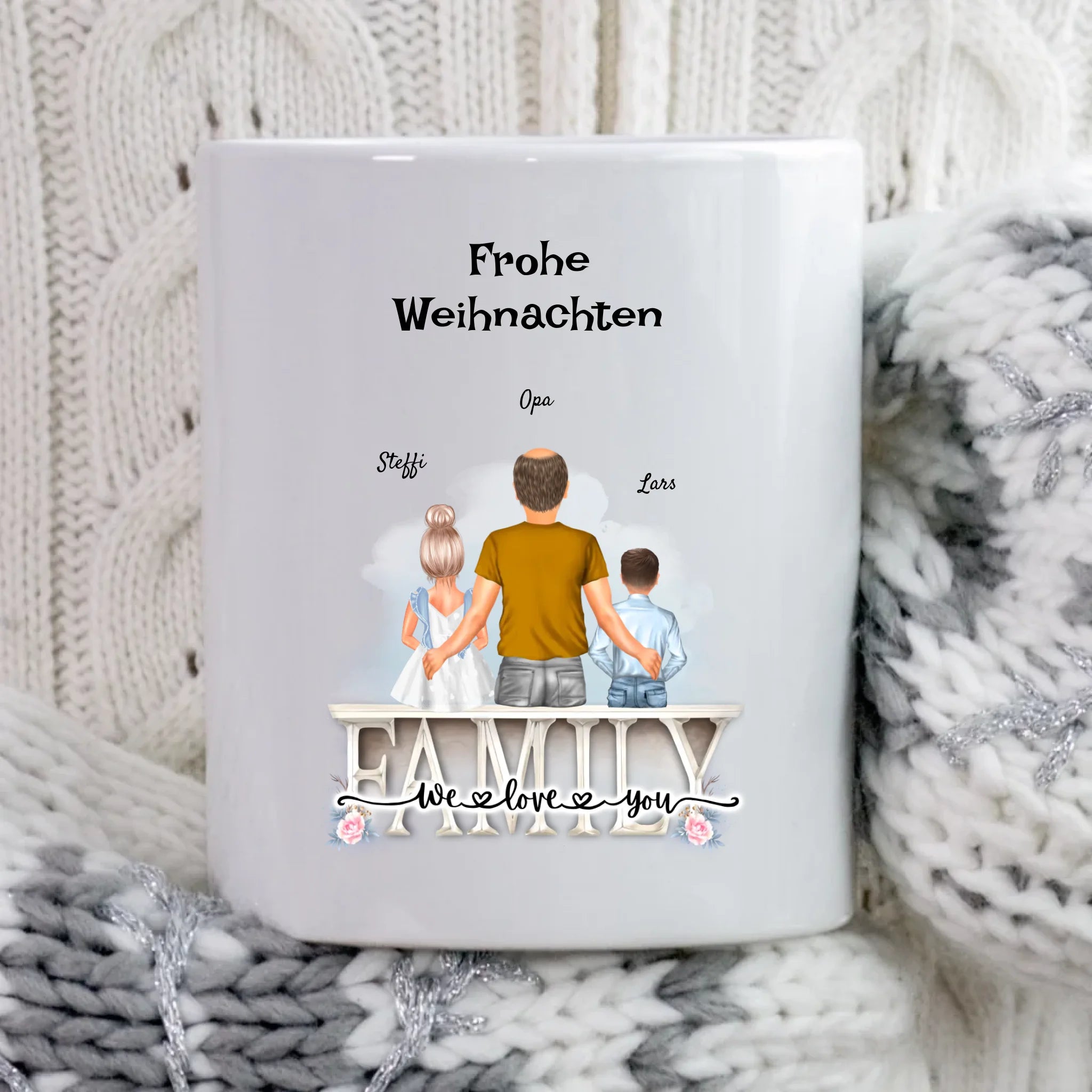 Geschenk Weihnachten Opa und Enkelkinder Tasse - Cantty