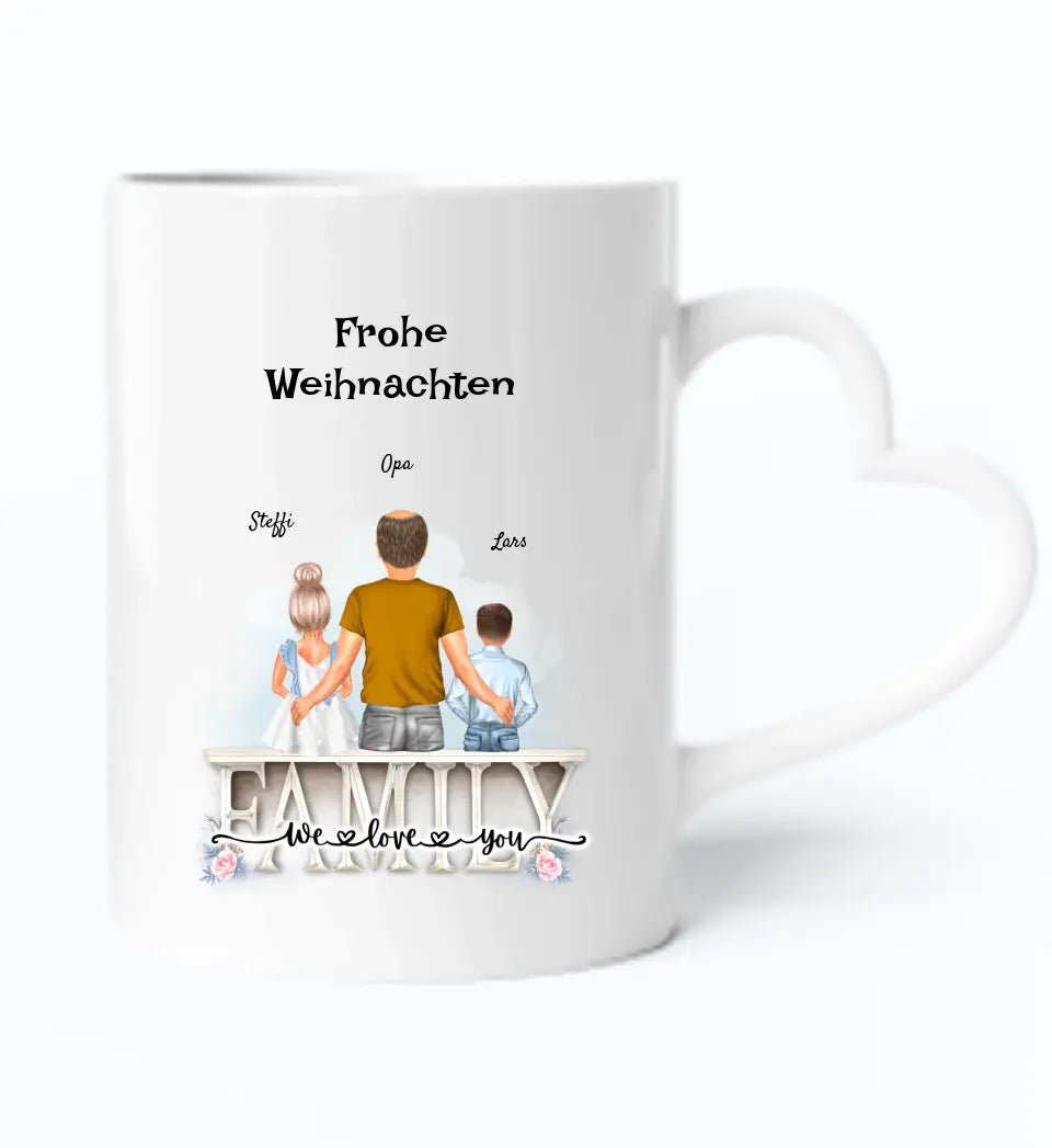 Geschenk Weihnachten Opa und Enkelkinder Tasse - Cantty