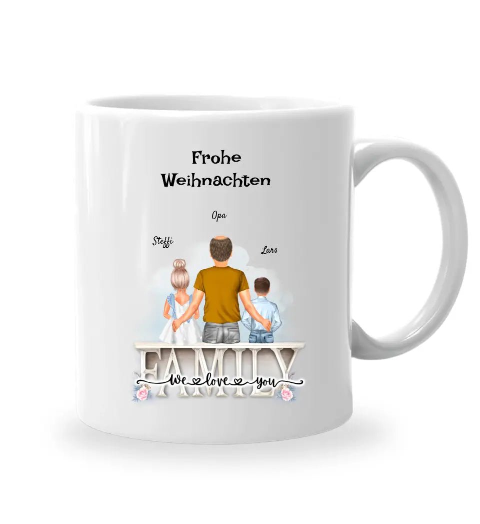 Geschenk Weihnachten Opa und Enkelkinder Tasse - Cantty