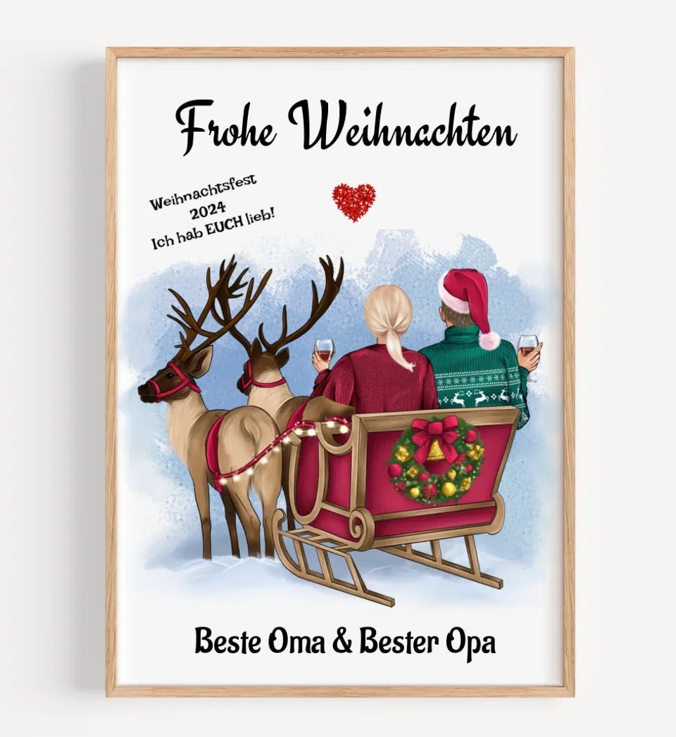 Großeltern Poster Oma & Opa Weihnachtsgeschenk - Cantty