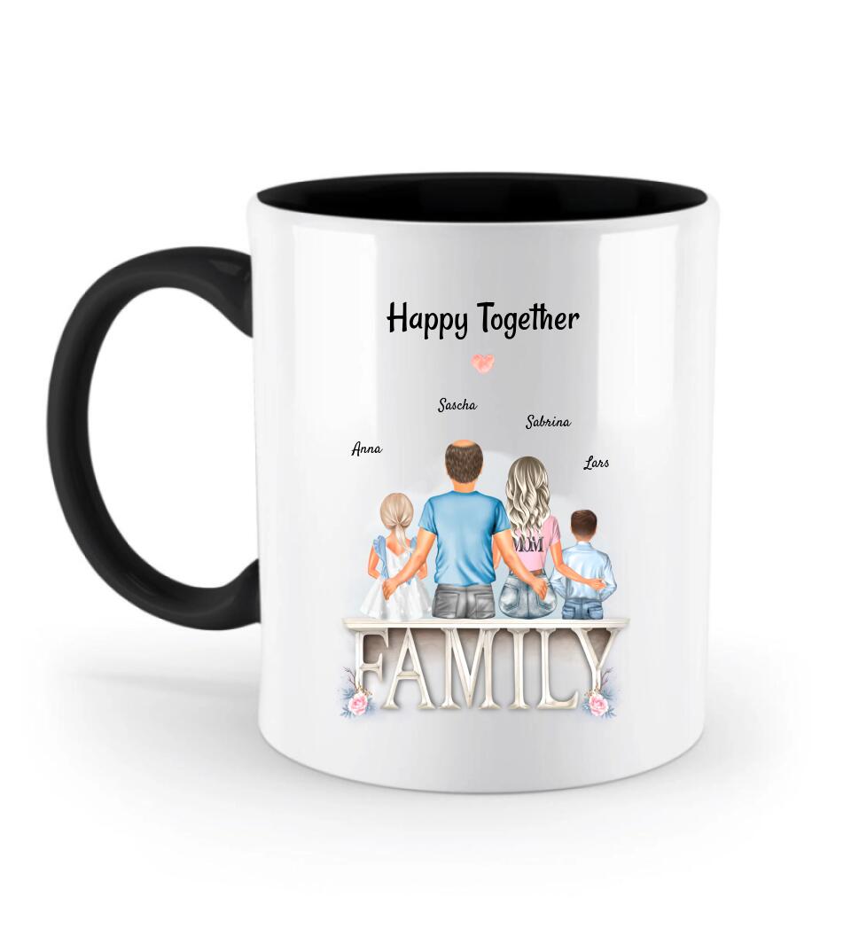 Happy Family Geschenk Tasse Eltern und 1-2 Kinder - Cantty