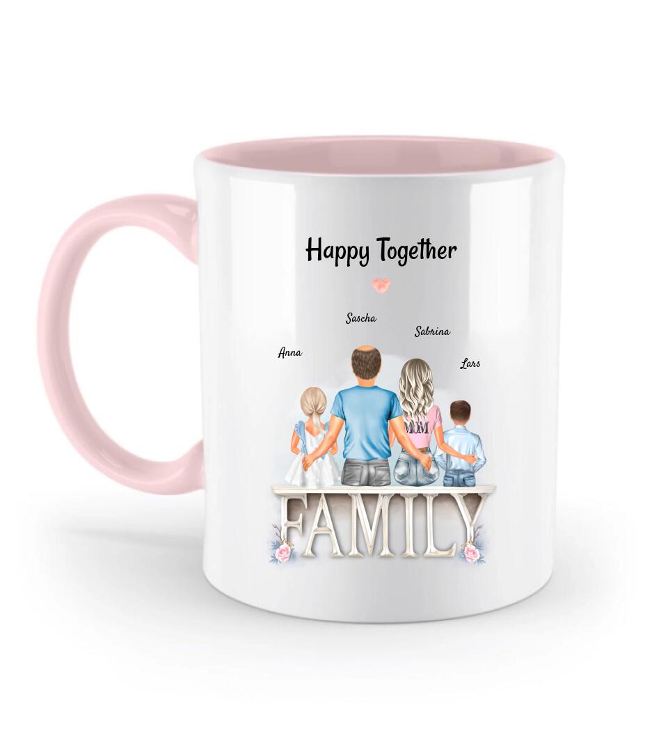 Happy Family Geschenk Tasse Eltern und 1-2 Kinder - Cantty