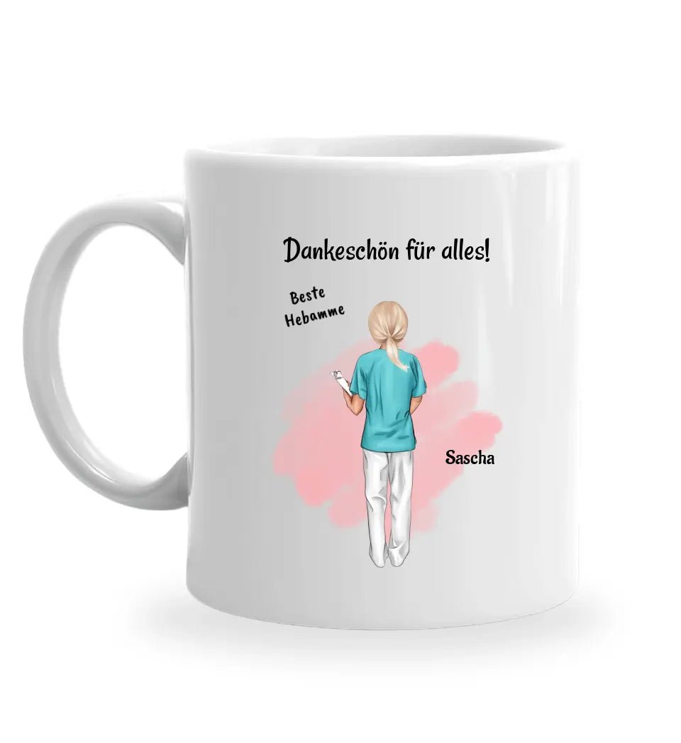 Hebamme Danke sagen Tasse Geschenk - Cantty