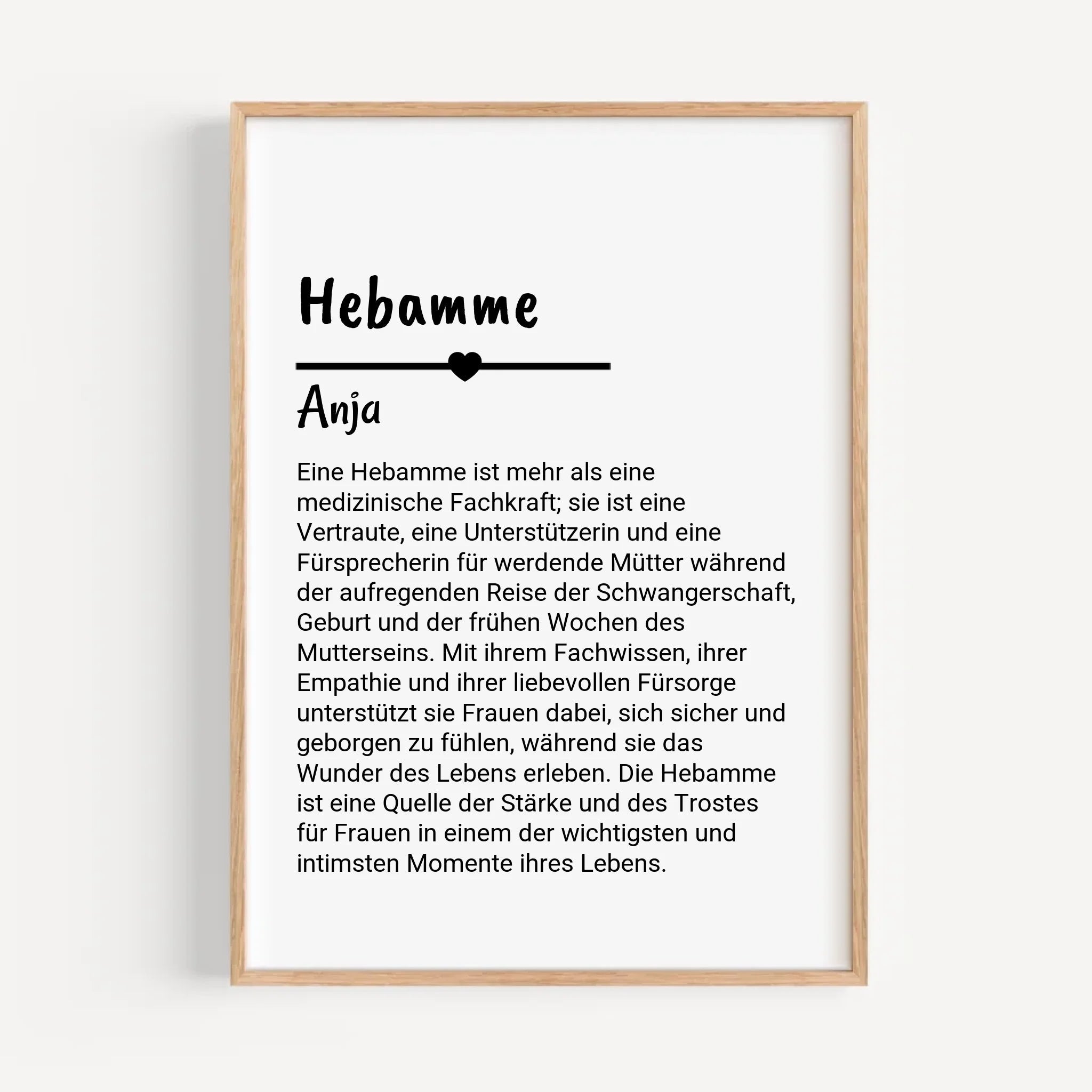 Hebamme Definition Poster Geschenk personalisiert - Cantty