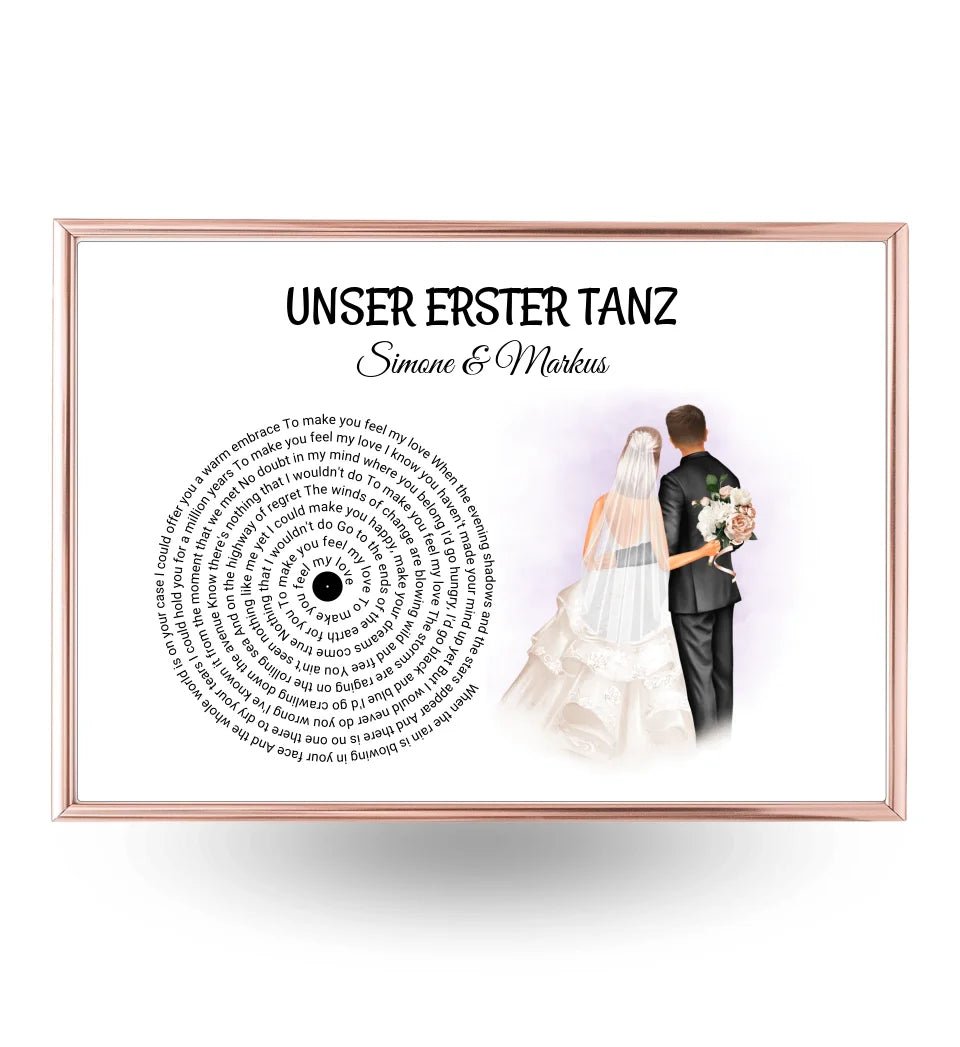 Hochzeit erster Tanz Jahrestag & Hochzeitstag Jubiläum Andenken Bild Geschenk - Cantty