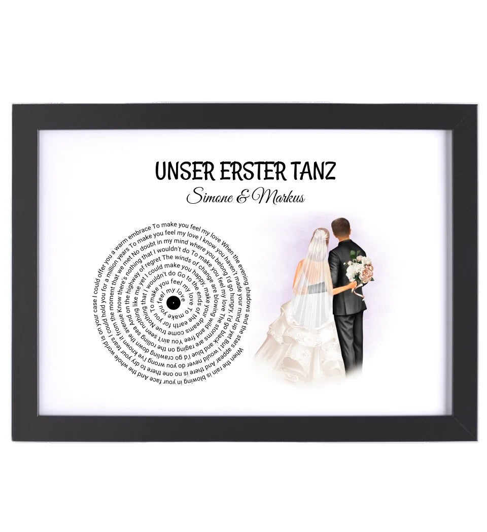 Hochzeit erster Tanz Jahrestag & Hochzeitstag Jubiläum Andenken Bild Geschenk - Cantty