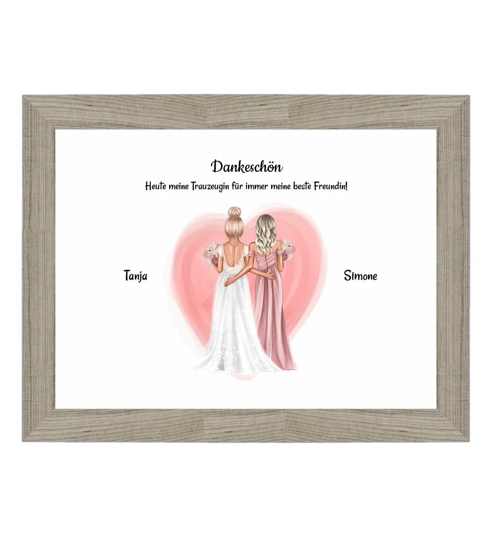 Hochzeit Geschenk Beste Freundin Poster - Cantty