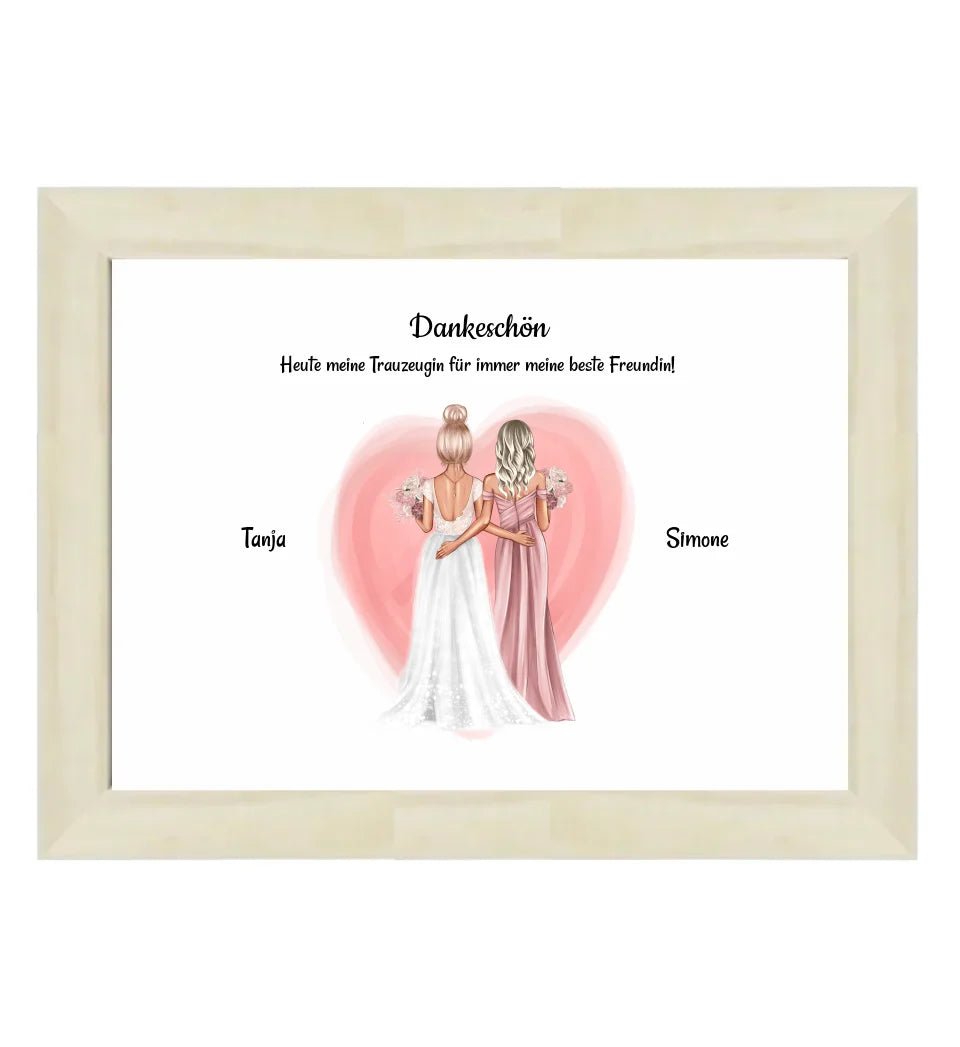 Hochzeit Geschenk Beste Freundin Poster - Cantty