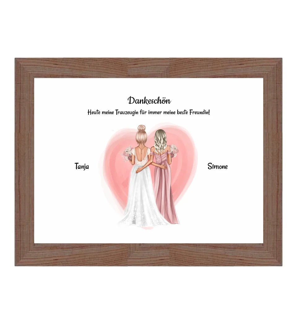 Hochzeit Geschenk Beste Freundin Poster - Cantty