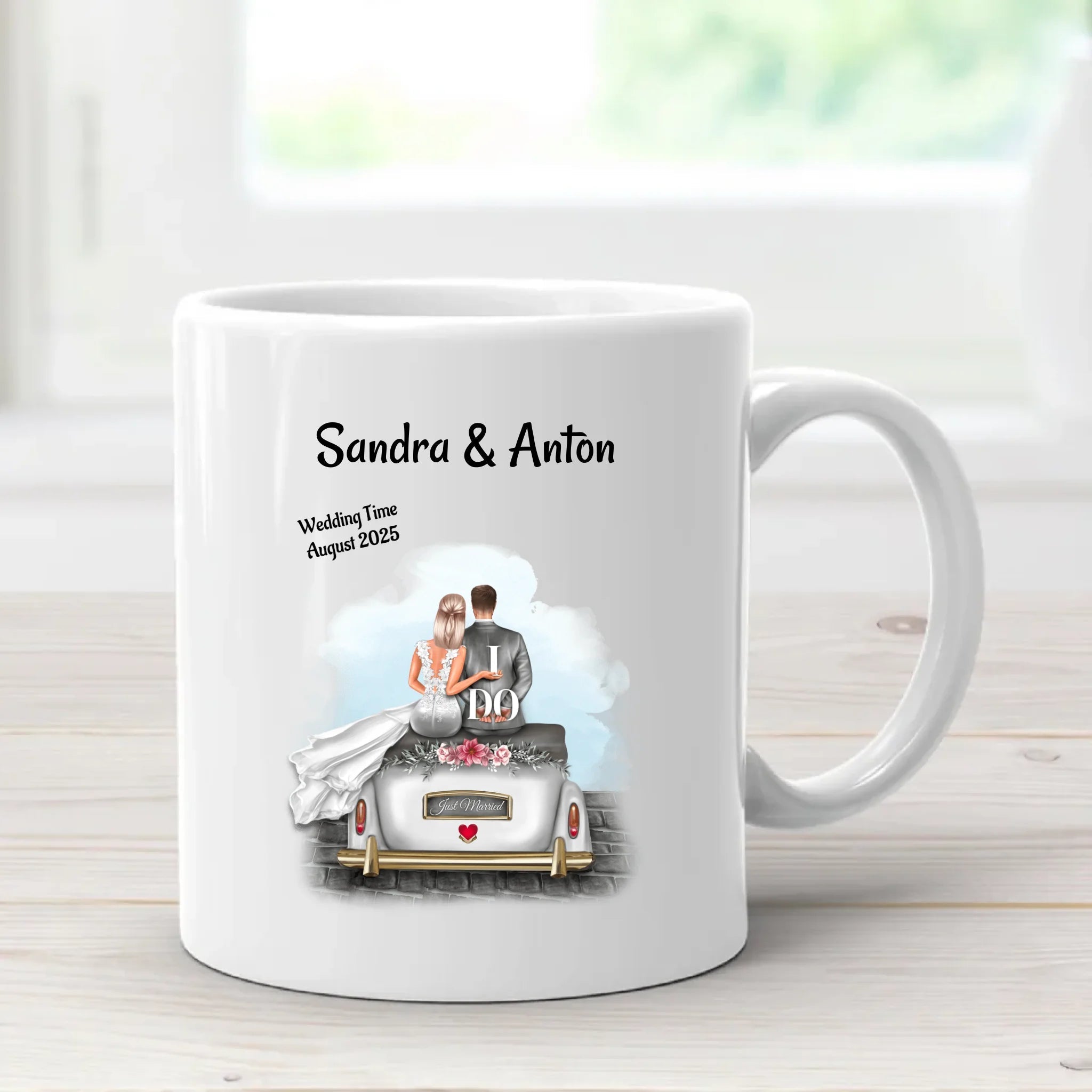 Hochzeitspaar Bild Tasse personalisiert - Cantty