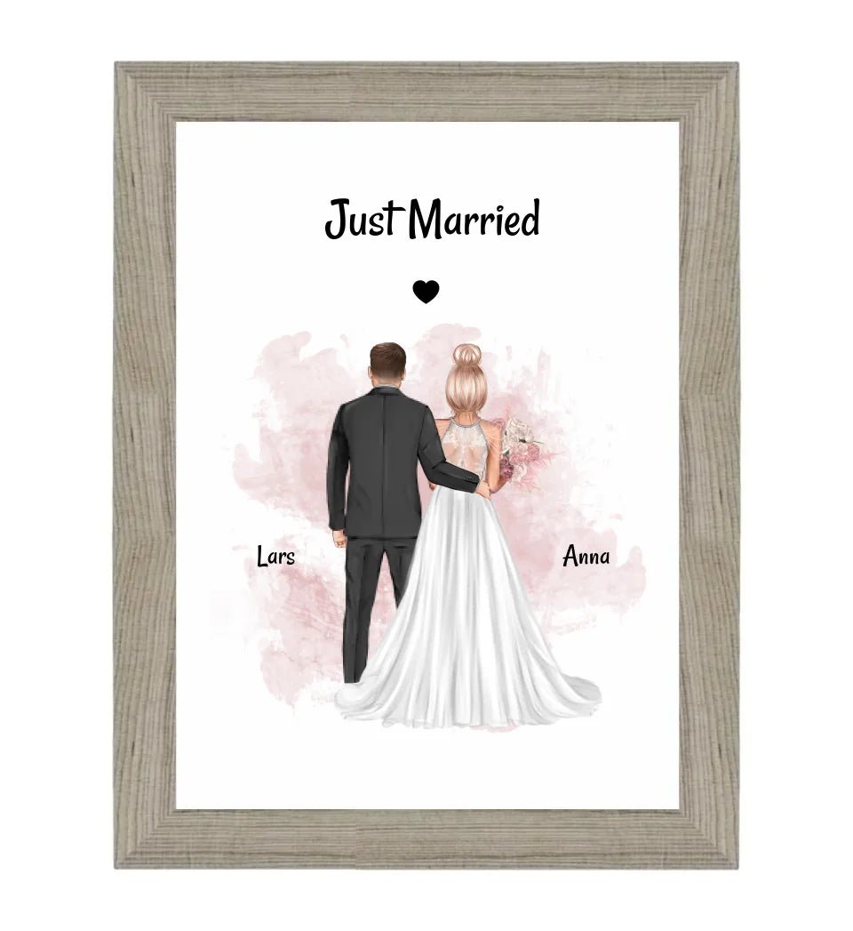 Hochzeitspaar Poster personalisiert - Cantty