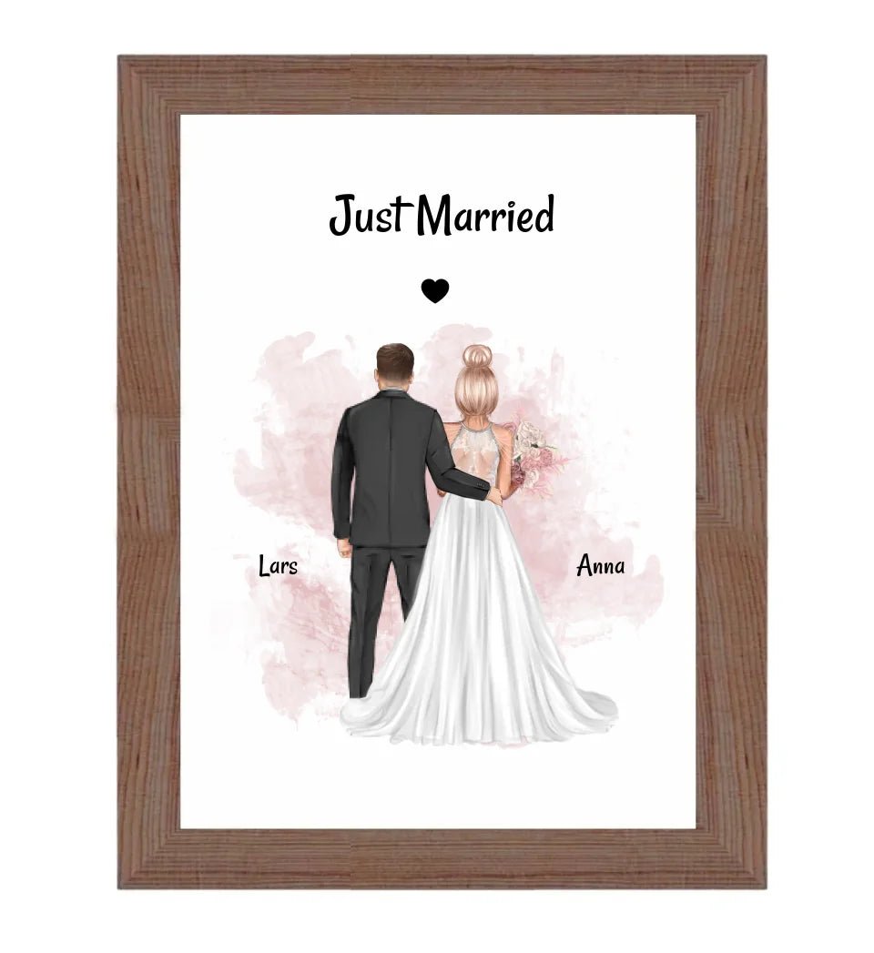 Hochzeitspaar Poster personalisiert - Cantty