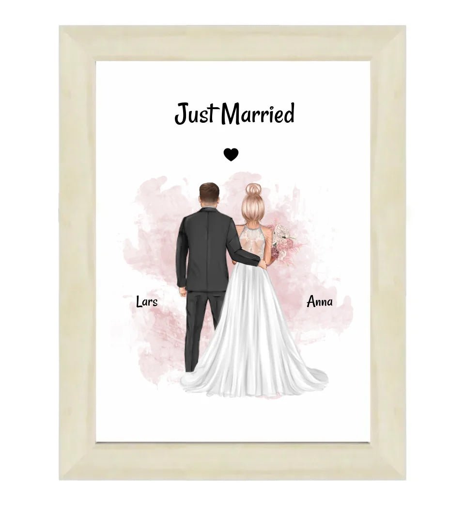 Hochzeitspaar Poster personalisiert - Cantty