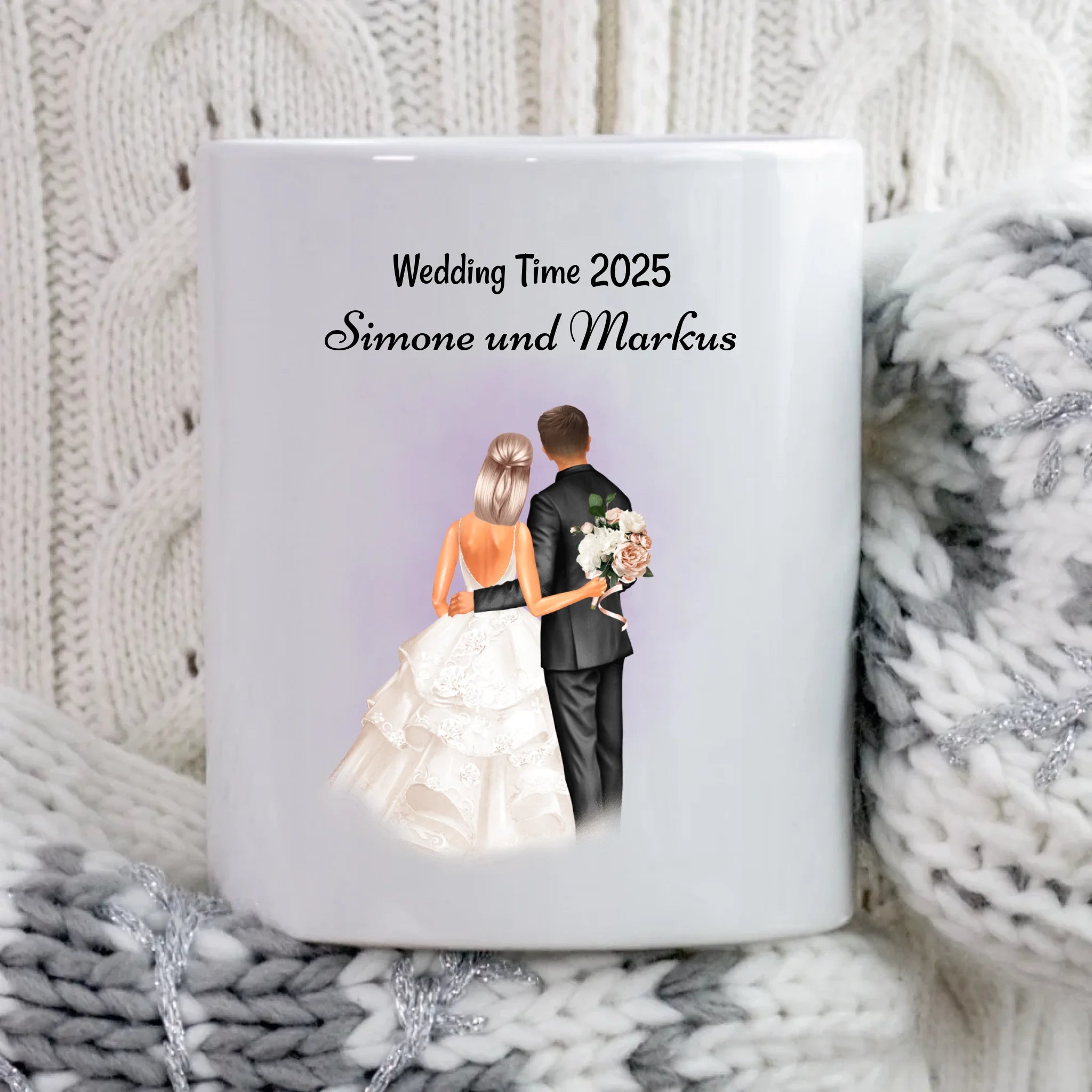 Hochzeitspaar Tasse personalisiert - Cantty