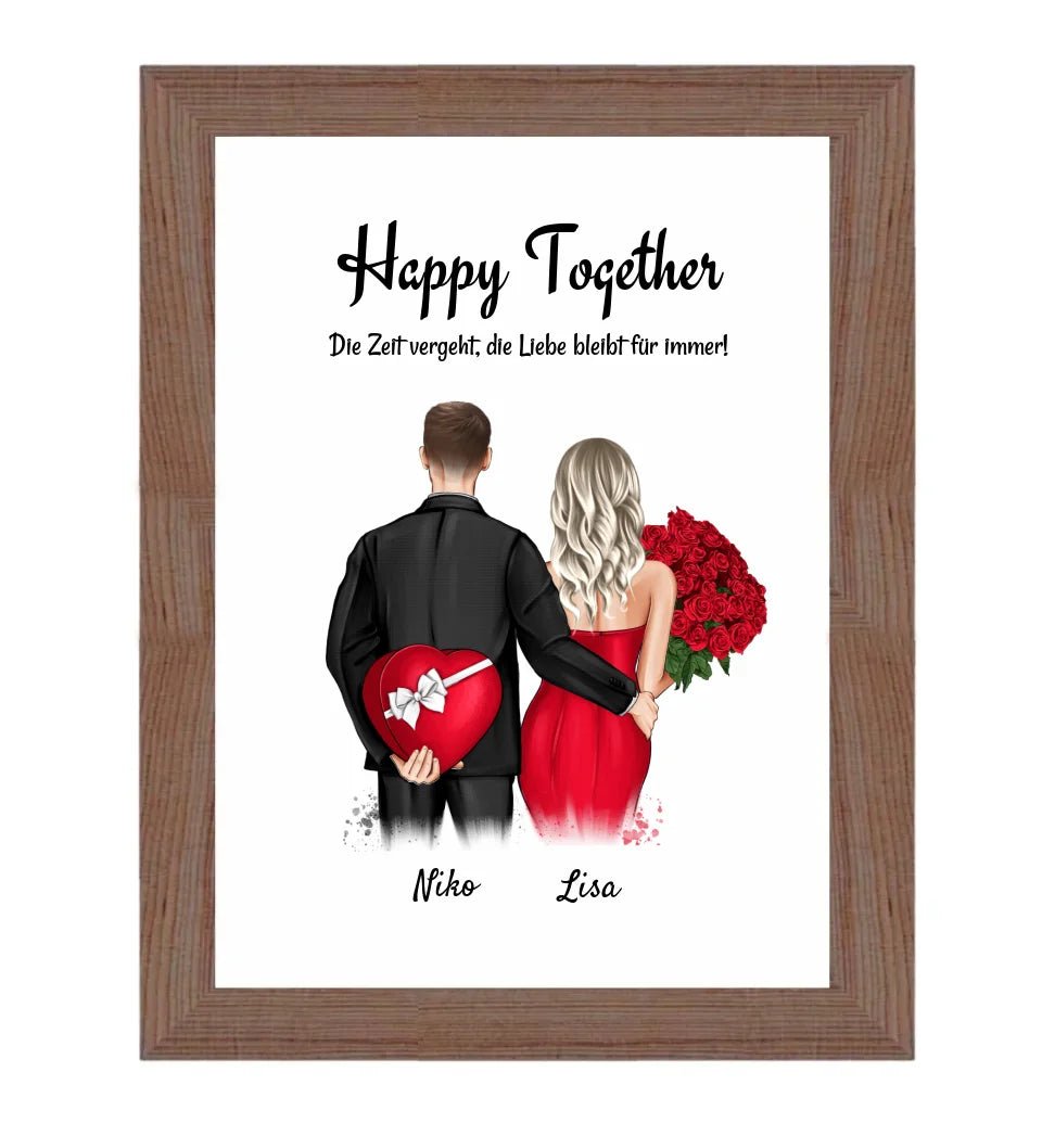 Hochzeitstag Bild Geschenk personalisiert für Mann & Frau - Cantty