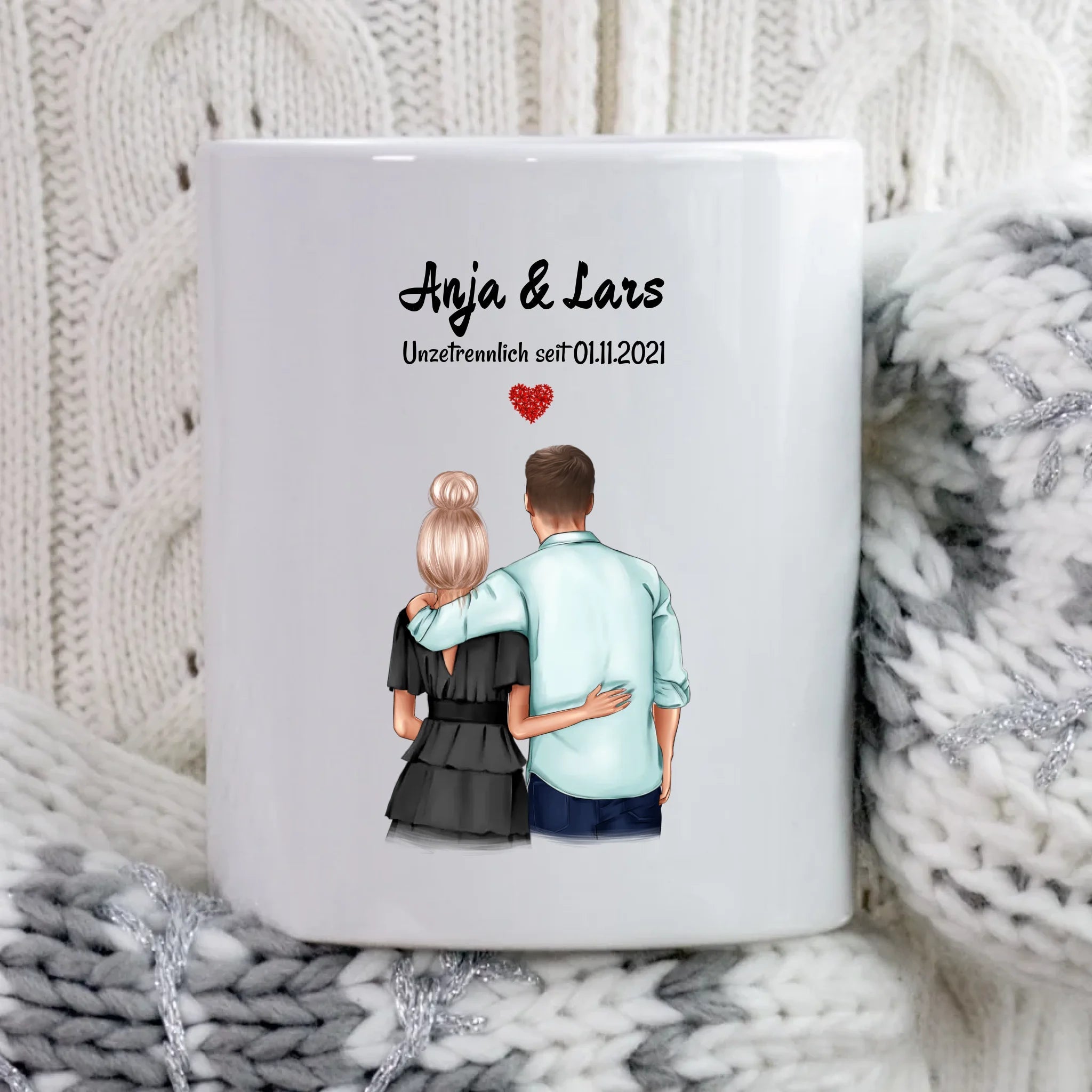 Jahrestag Geschenk Freund Freundin Tasse personalisiert - Cantty