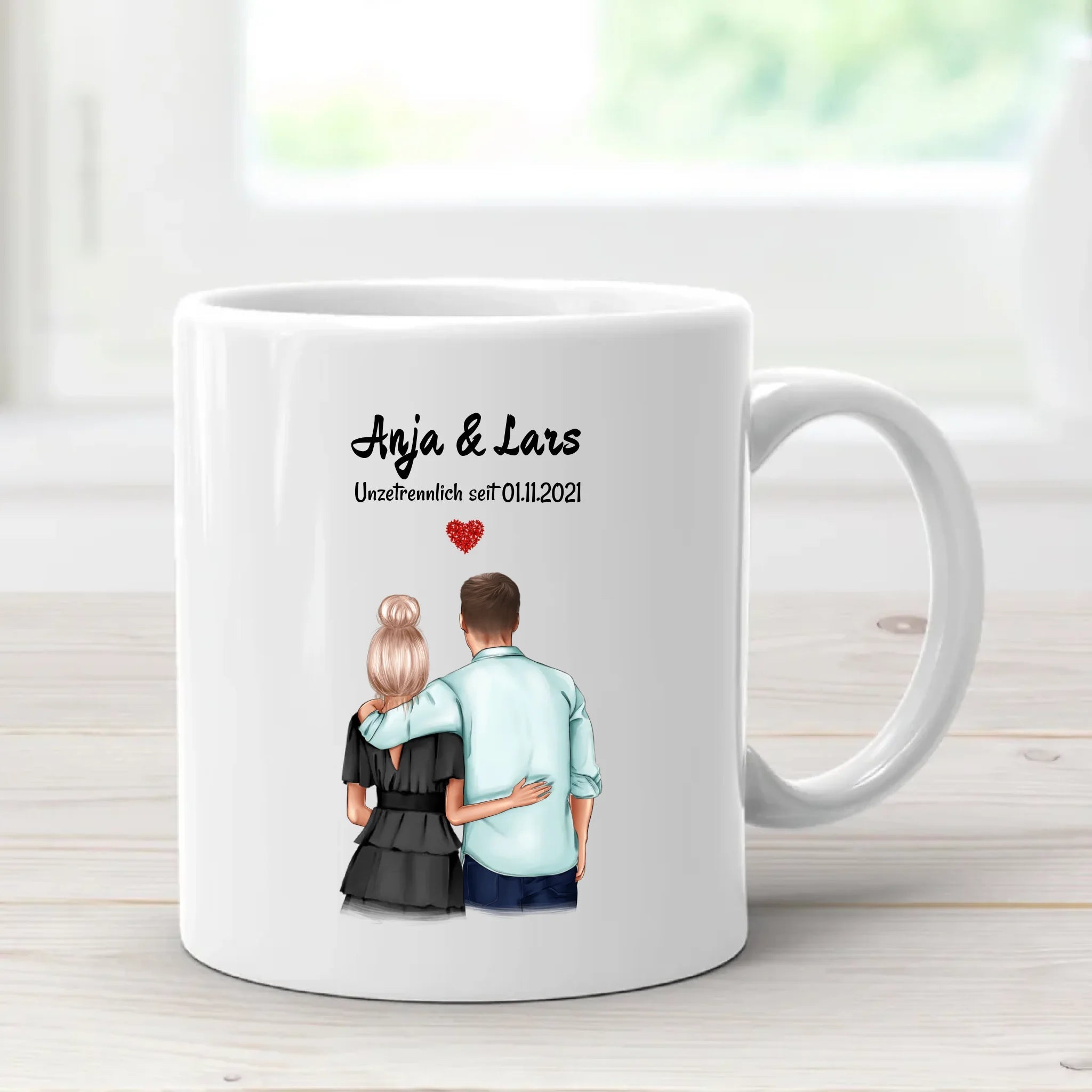 Jahrestag Geschenk Freund Freundin Tasse personalisiert - Cantty