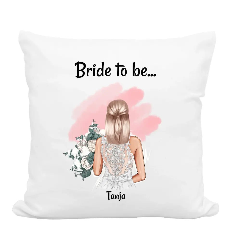 JGA Geschenk für Braut personalisiertes Kissen bedrucken - Cantty