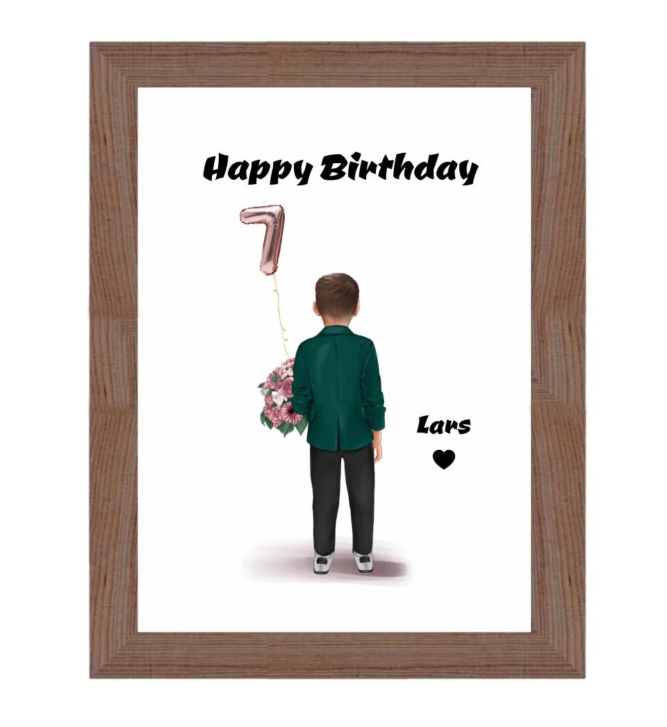 Junge 5 6 7 8 9 Jahre Geburtstag Geschenk Bild personalisiert - Cantty