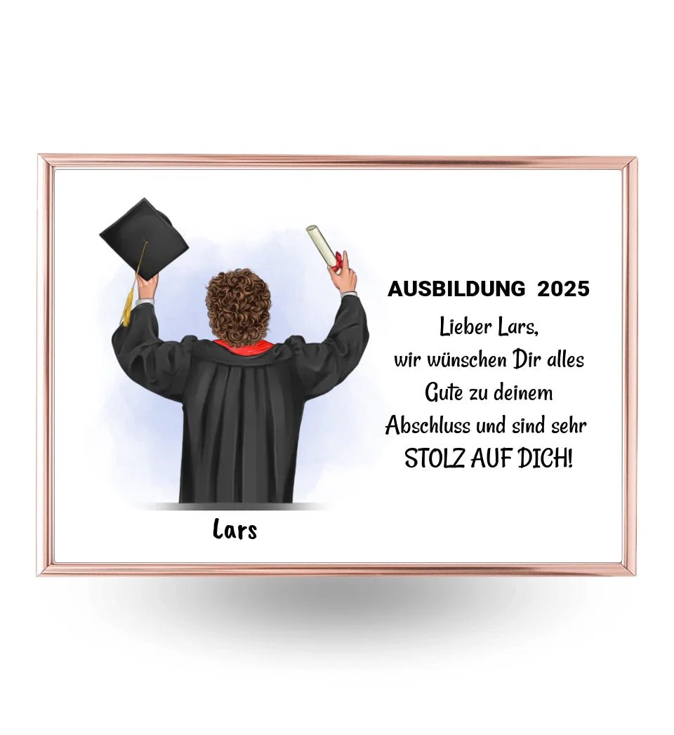 Junge Ausbildung bestanden Poster Geschenk - Cantty