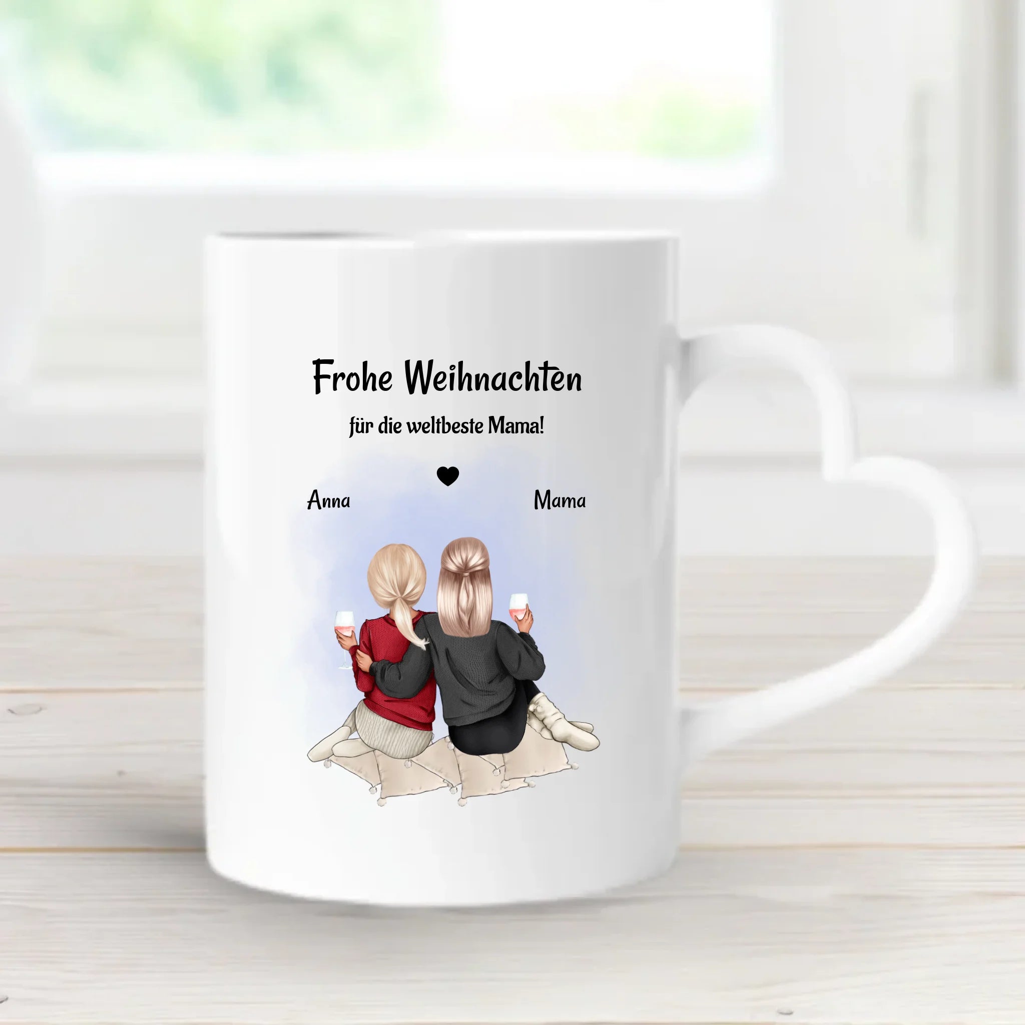 Kaffeetasse & Emaille Tasse Mama Tochter Weihnachtsgeschenk - Cantty