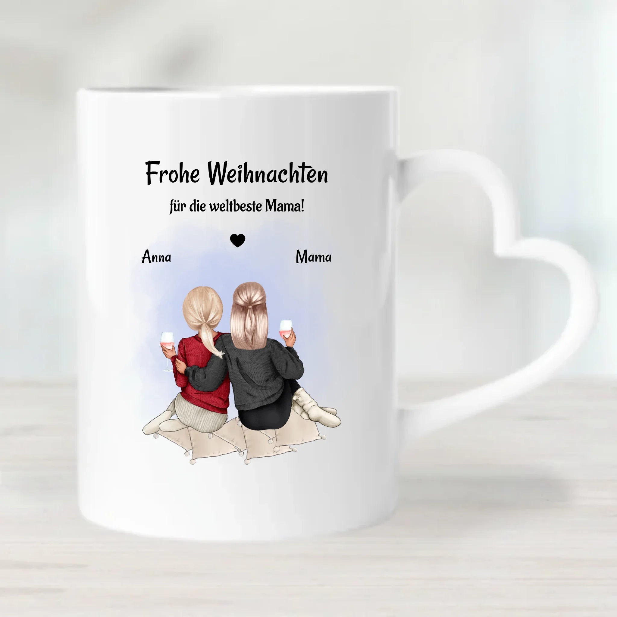 Kaffeetasse & Emaille Tasse Mama Tochter Weihnachtsgeschenk - Cantty