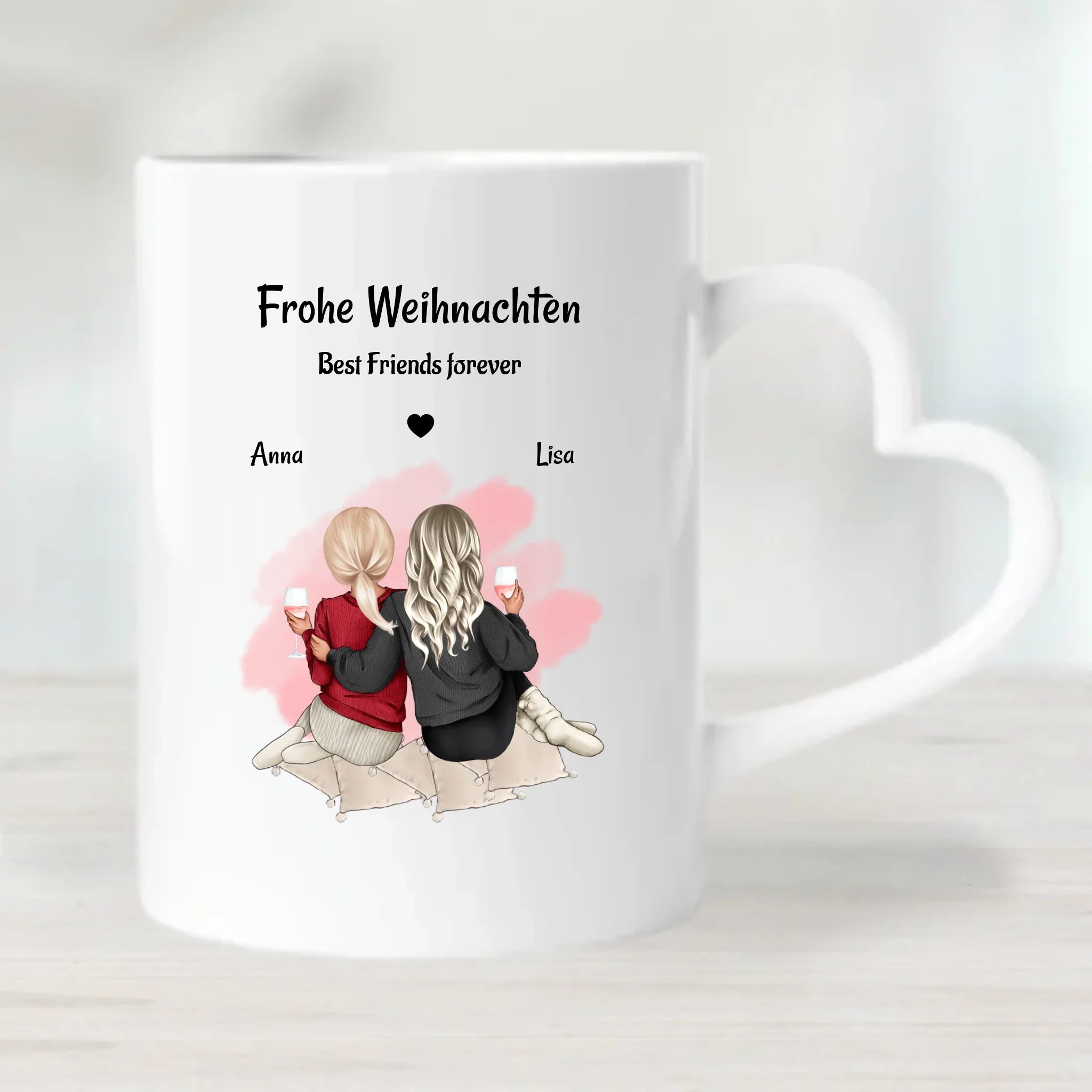 Kaffetasse & Emaille Tasse Geschenk Weihnachten beste Freundin - Cantty