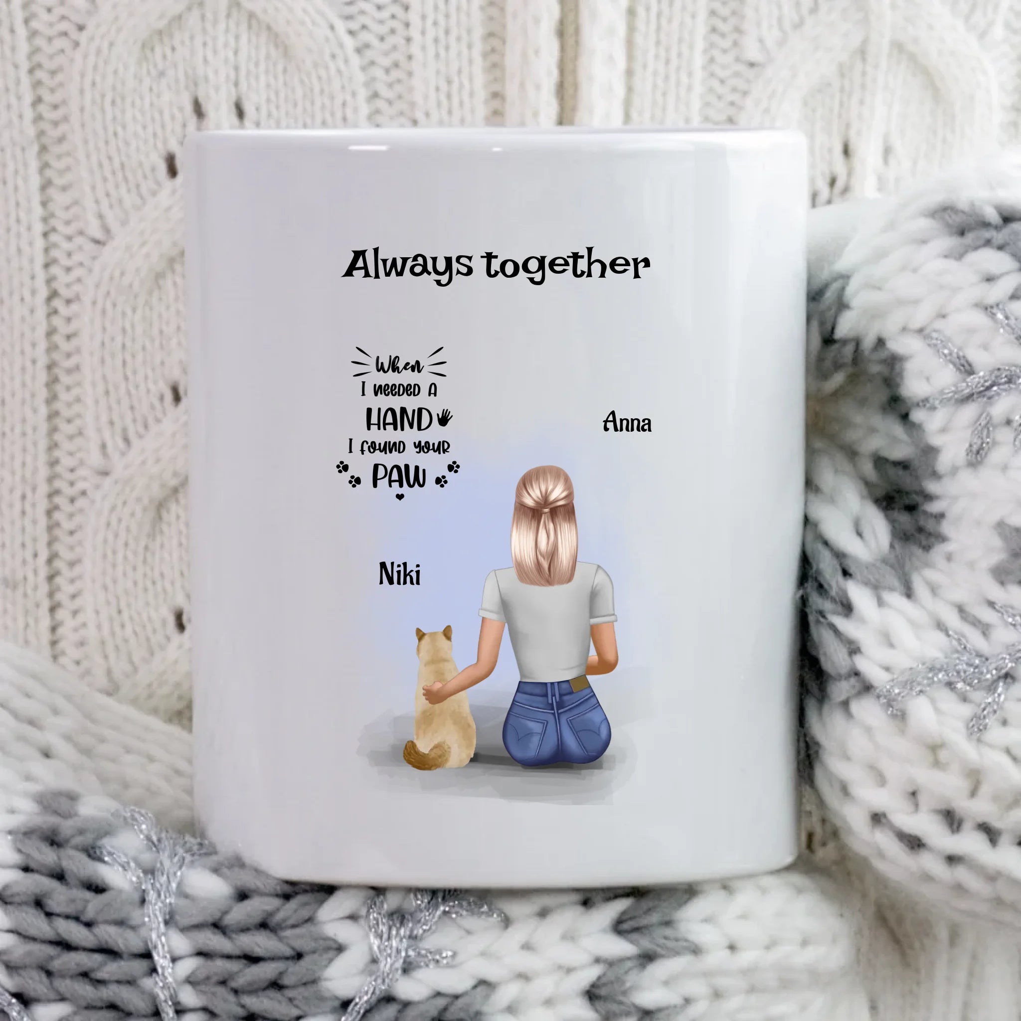 Katze und Frau Tasse Geschenk für Katzenbesitzerin - Cantty