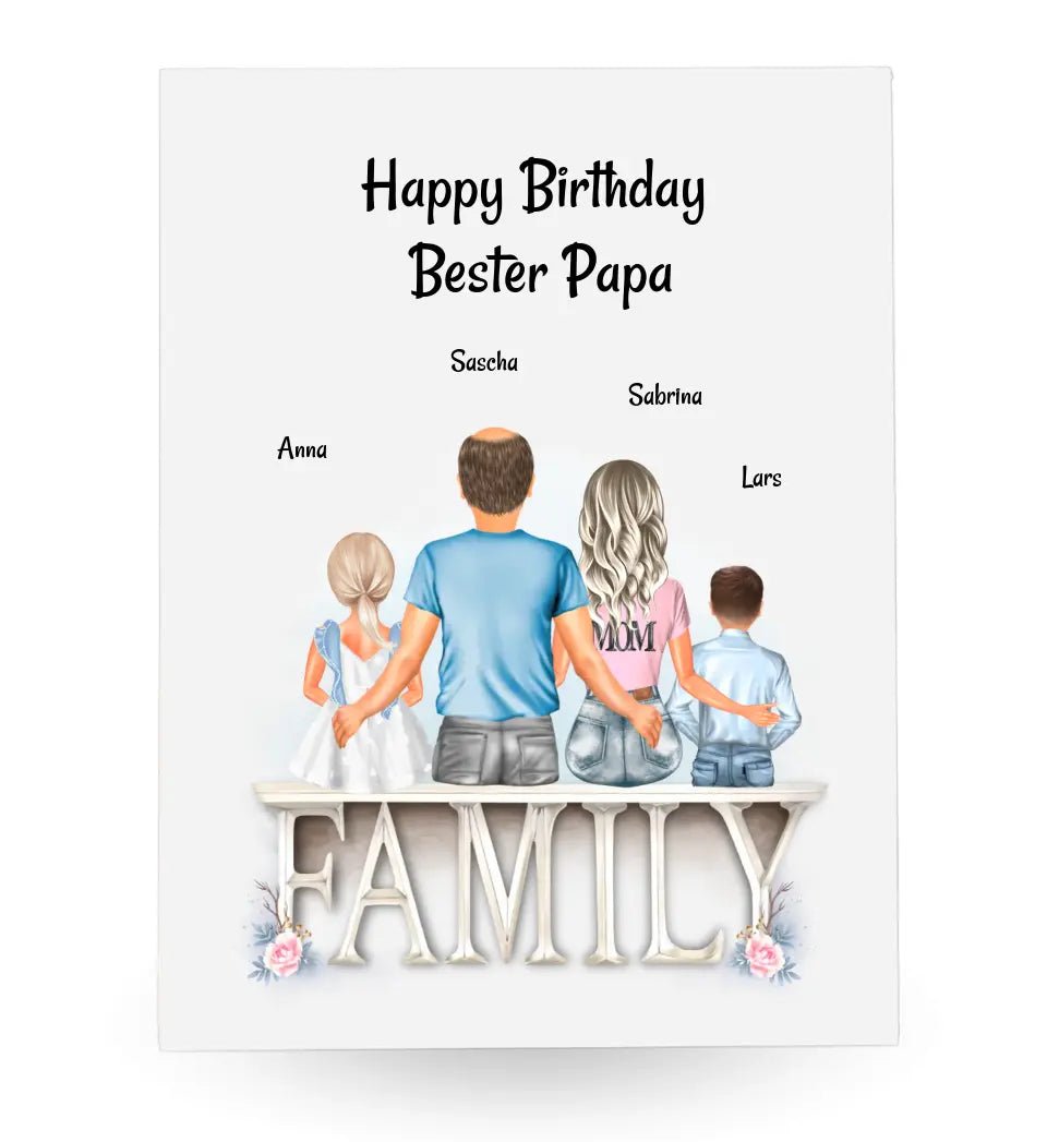 Kinder Geschenk Acrylglas Bild für Papa zum Geburtstag - Cantty