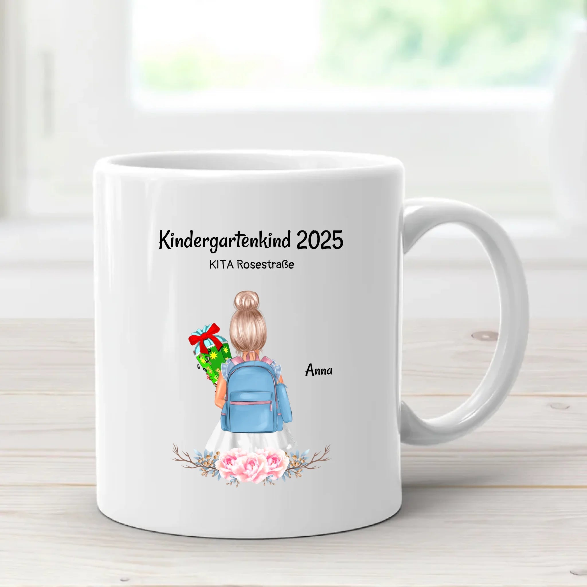 Kindergartenkind Mädchen Tasse personalisiert - Cantty