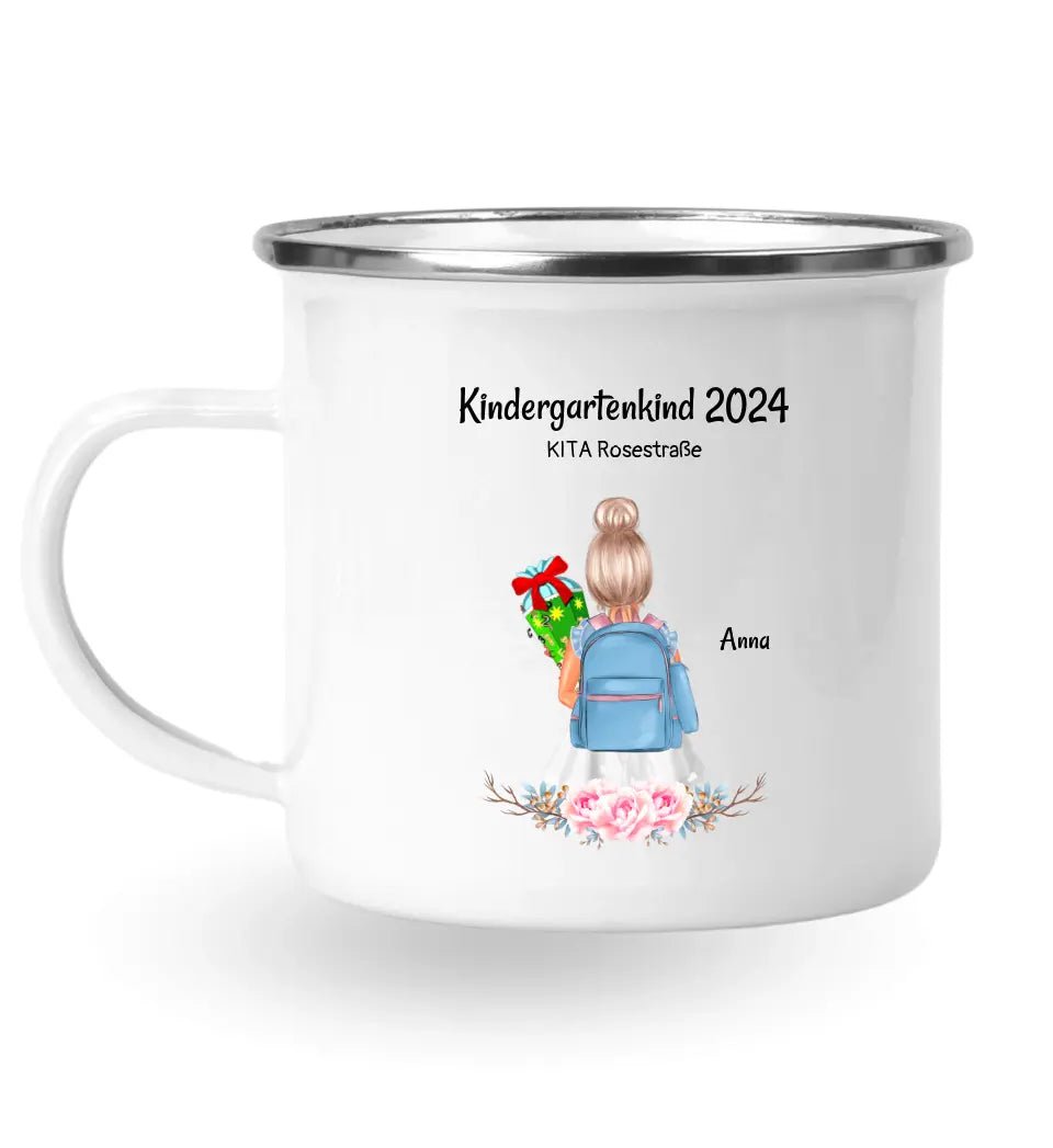 Kindergartenkind Mädchen Tasse personalisiert - Cantty