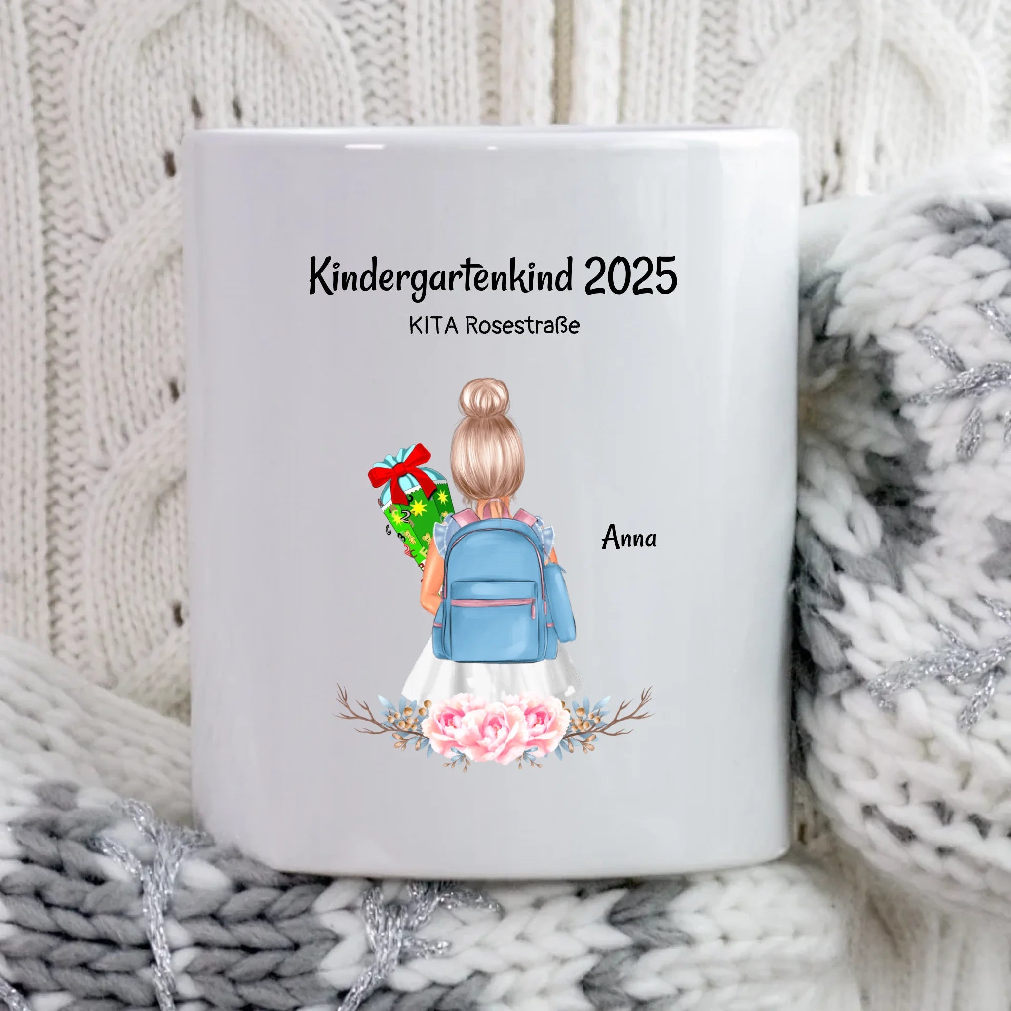 Kindergartenkind Mädchen Tasse personalisiert - Cantty