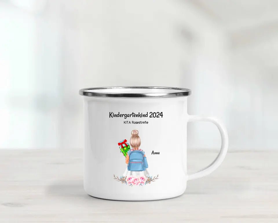 Kindergartenkind Mädchen Tasse personalisiert - Cantty