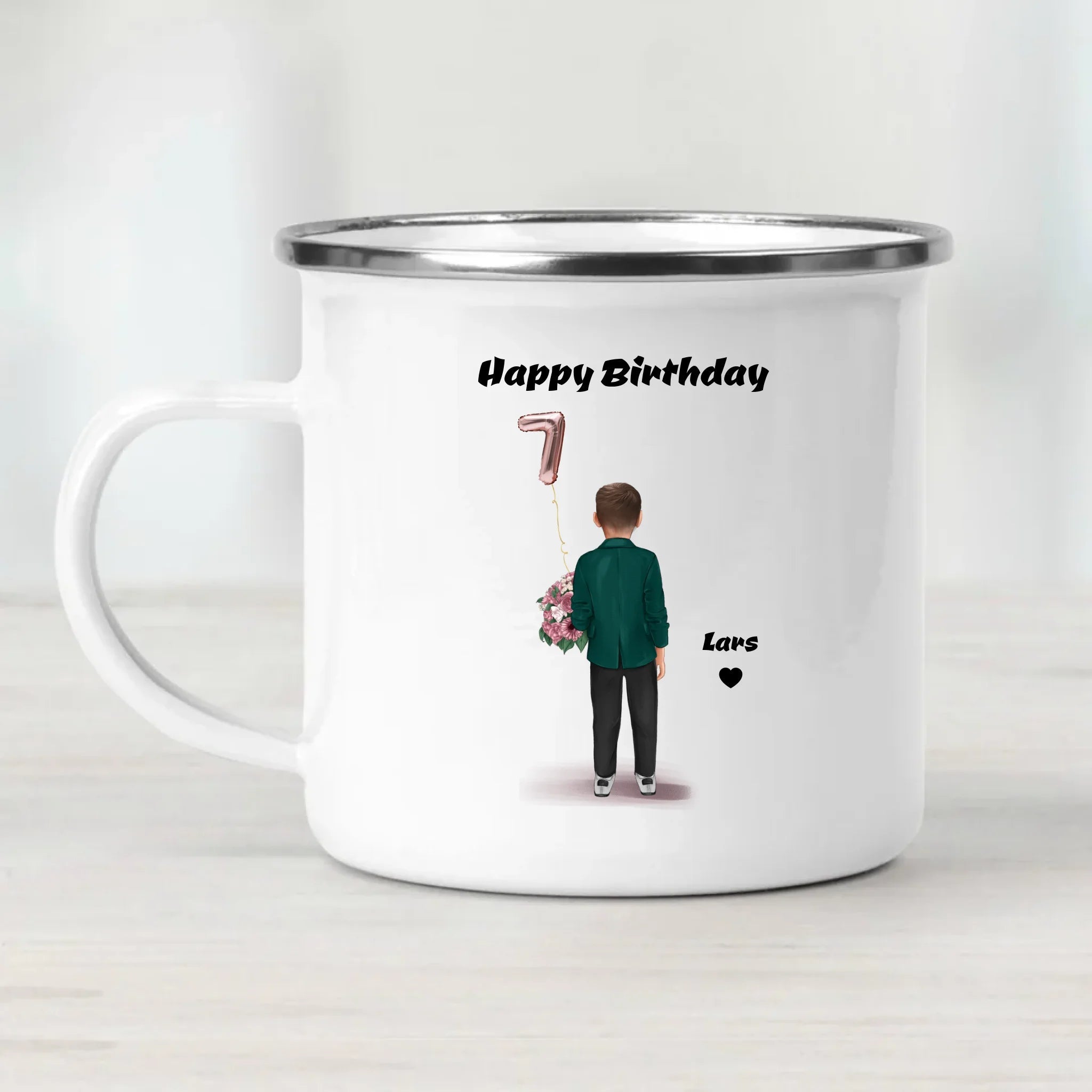 Kindergeburtstag Junge Tasse Geschenk personalisiert - Cantty