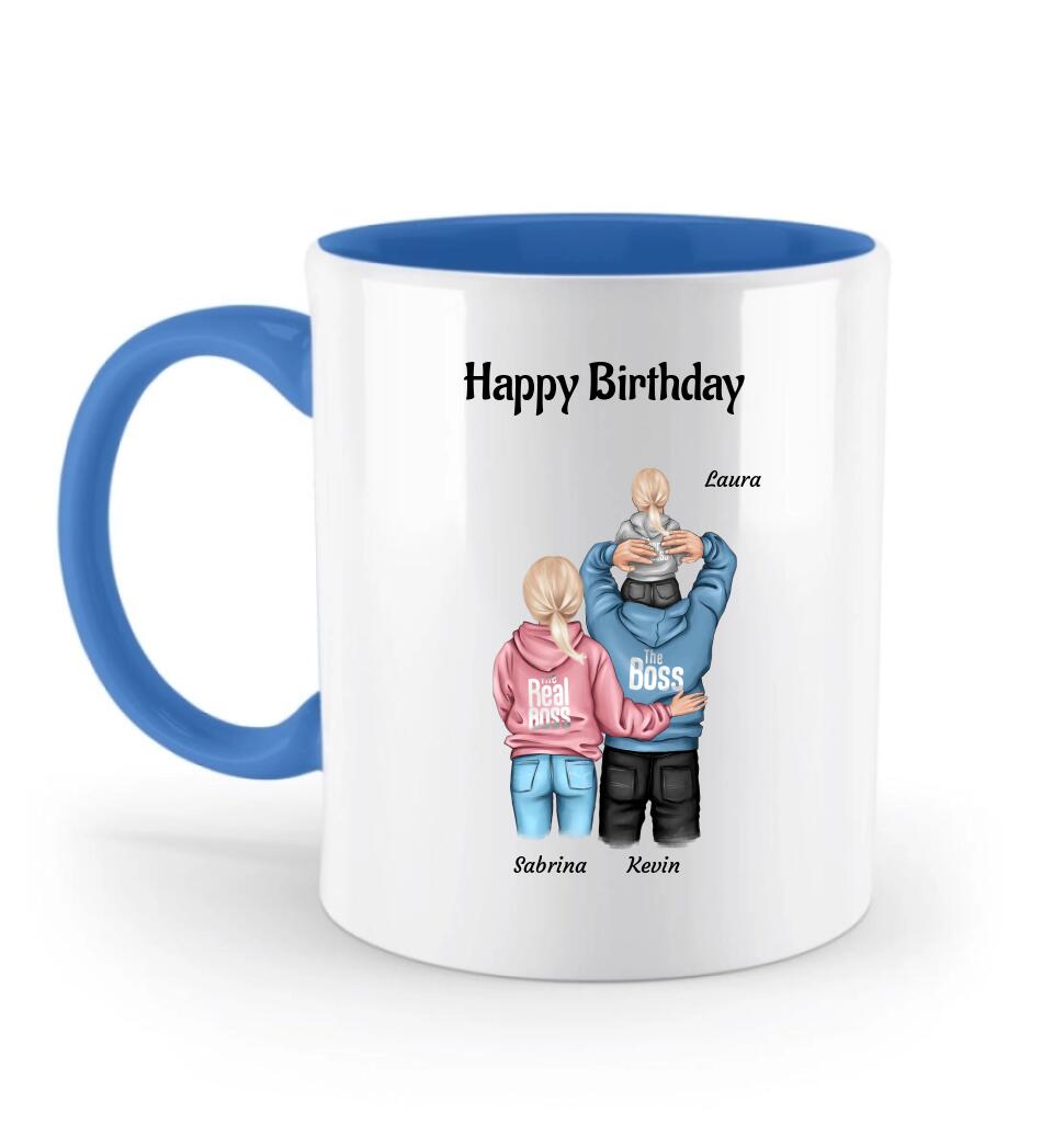 Kindergeburtstag Tasse Gastgeschenk mit Familie Bild - Cantty