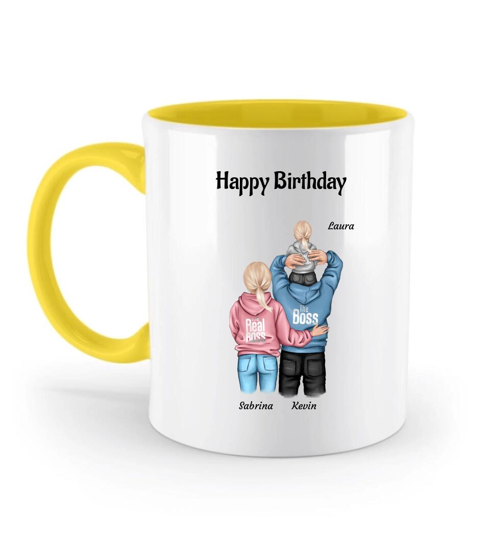 Kindergeburtstag Tasse Gastgeschenk mit Familie Bild - Cantty