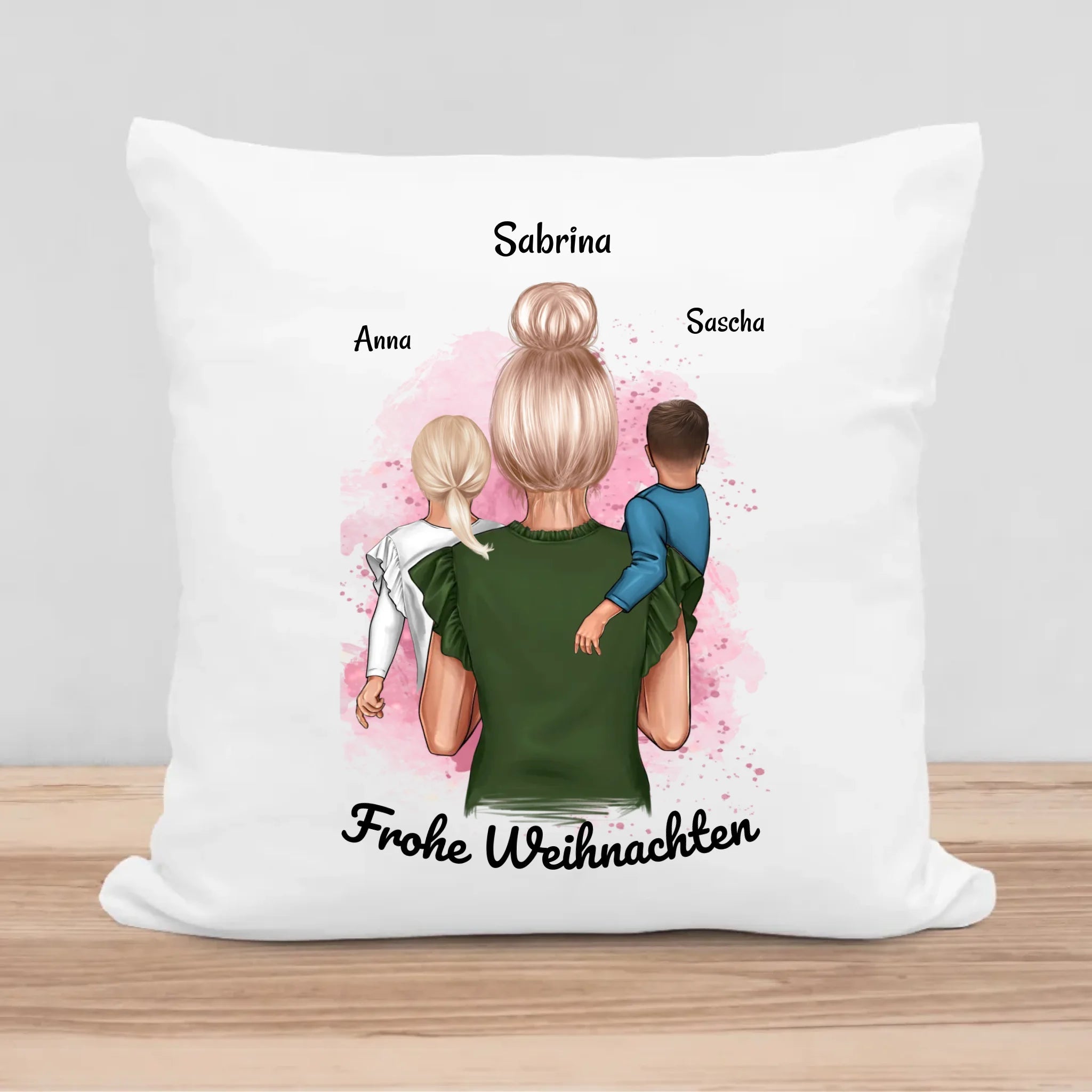 Kissen Bild Patentante & Patenkind Junge Mädchen Geschenk Weihnachten personalisiert - Cantty