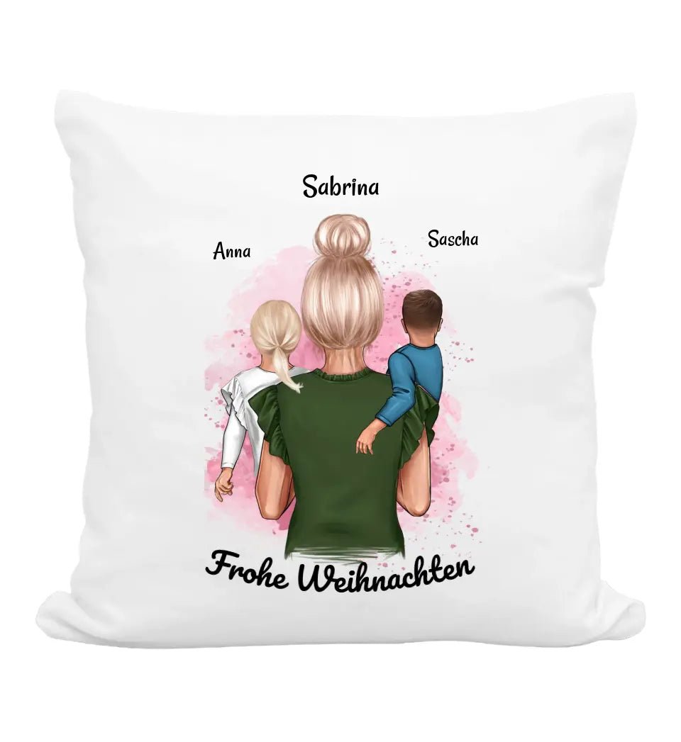 Kissen Bild Patentante & Patenkind Junge Mädchen Geschenk Weihnachten personalisiert - Cantty