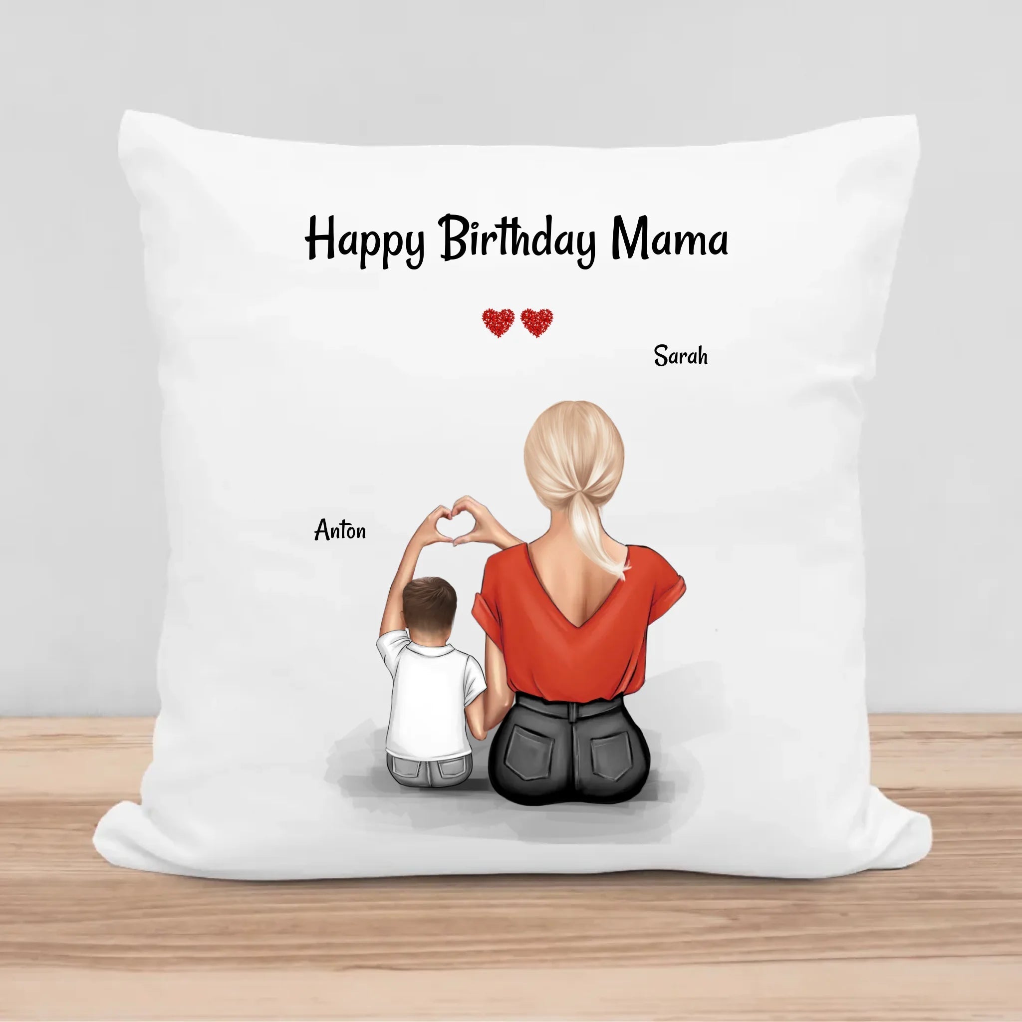 Kissen Geburtstag Geschenk für Mama & kleinen Sohn - Cantty