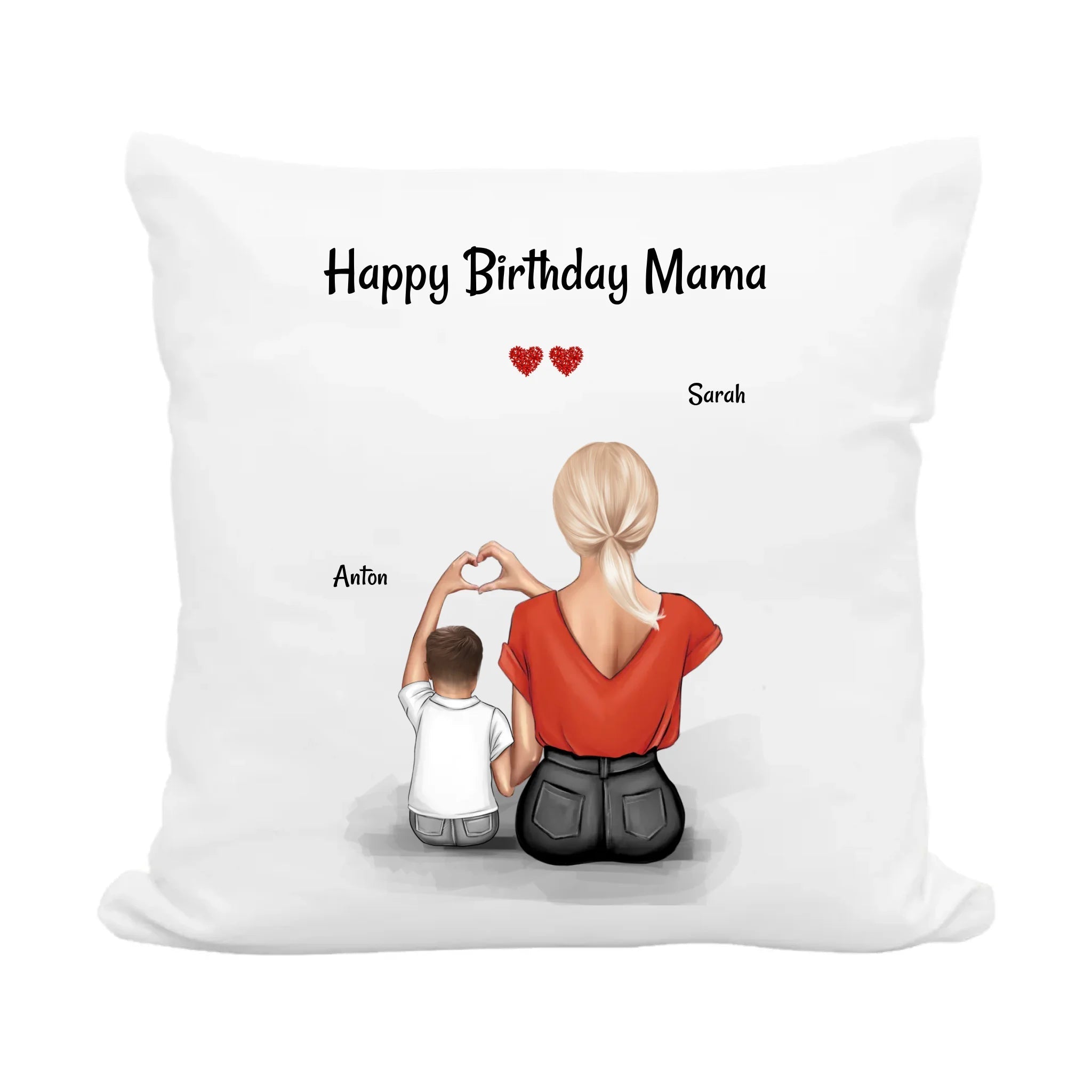 Kissen Geburtstag Geschenk für Mama & kleinen Sohn - Cantty